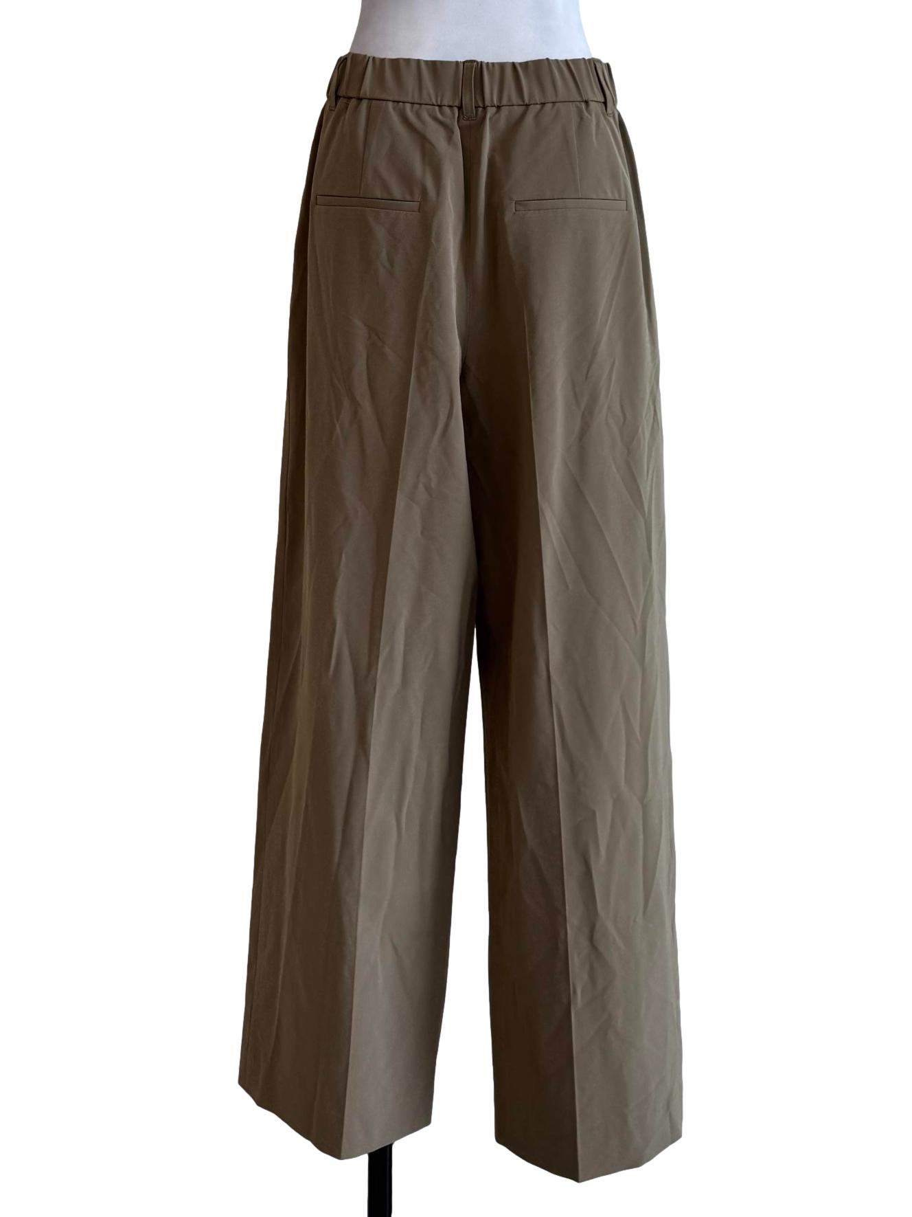 Moss Green Straight Cut Pants