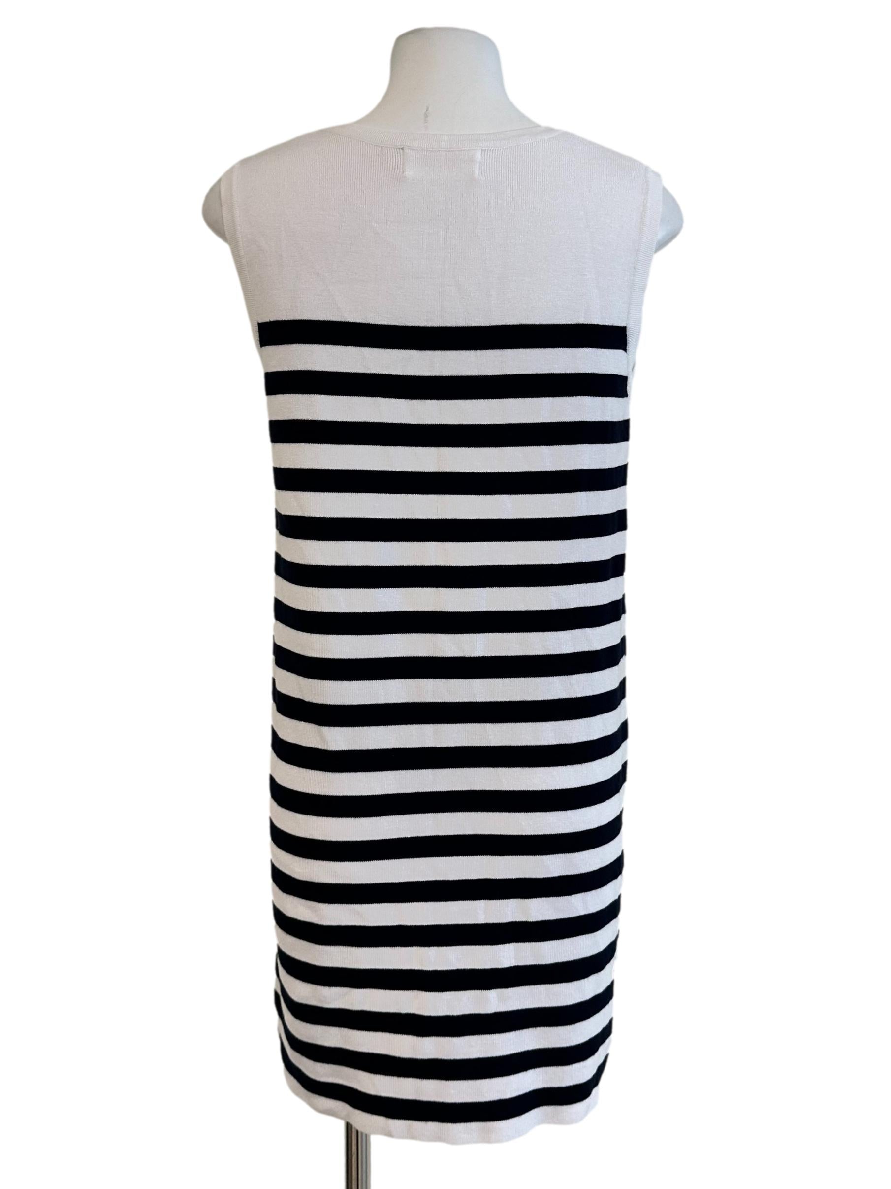 Cotton White Stripes Mini Dress