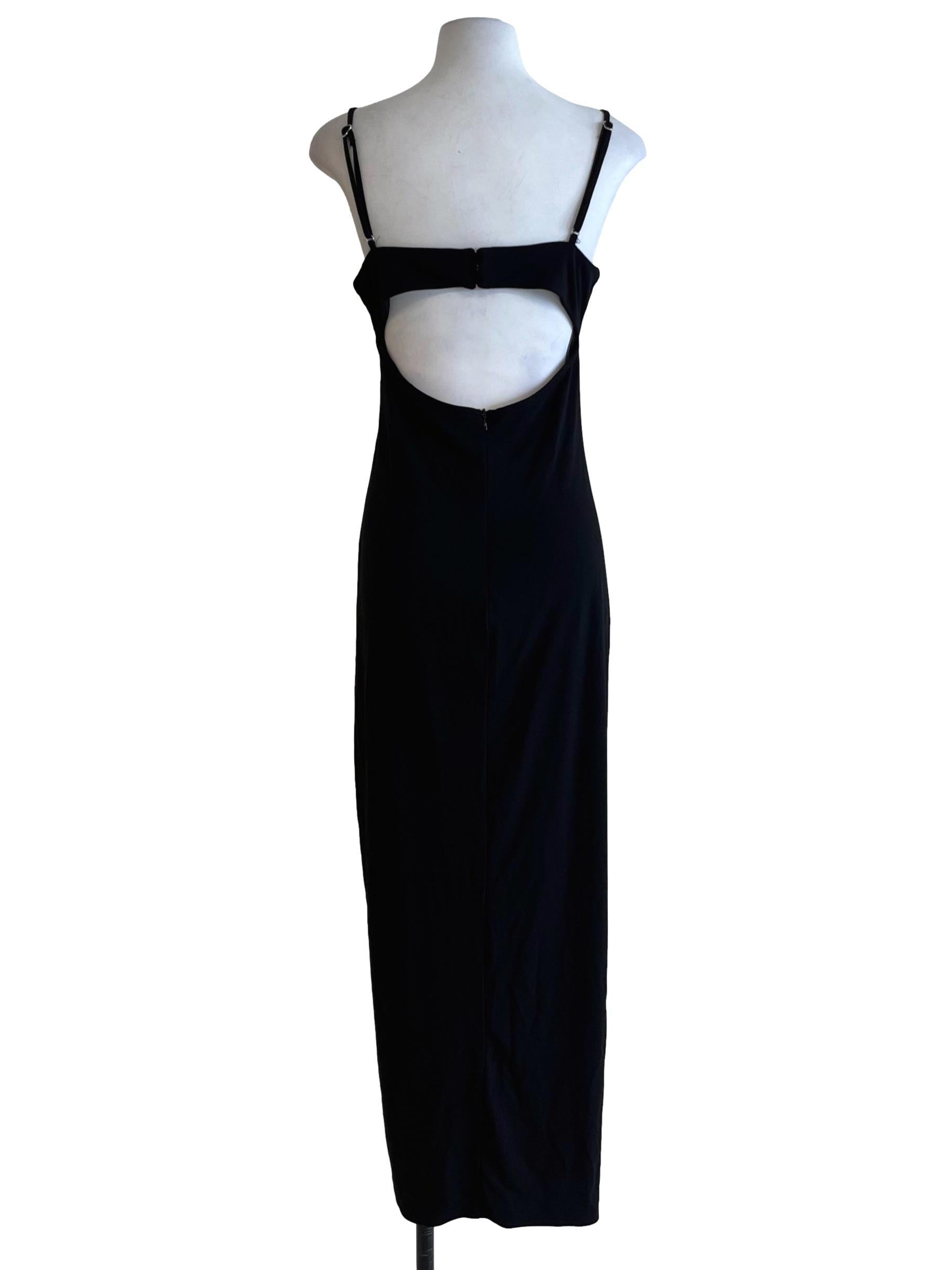 Black Spaghetti Strap Bodycon Dress