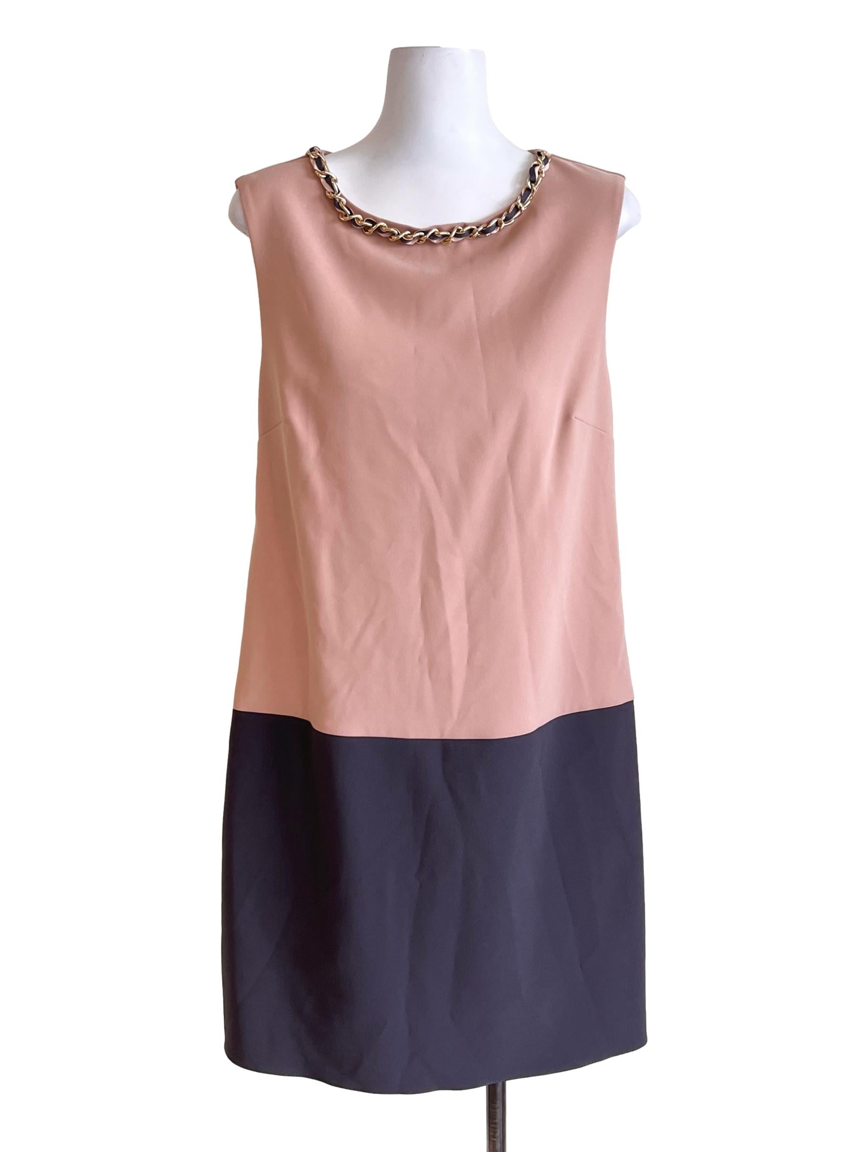 Blush Pink Colorblock Shift Dress