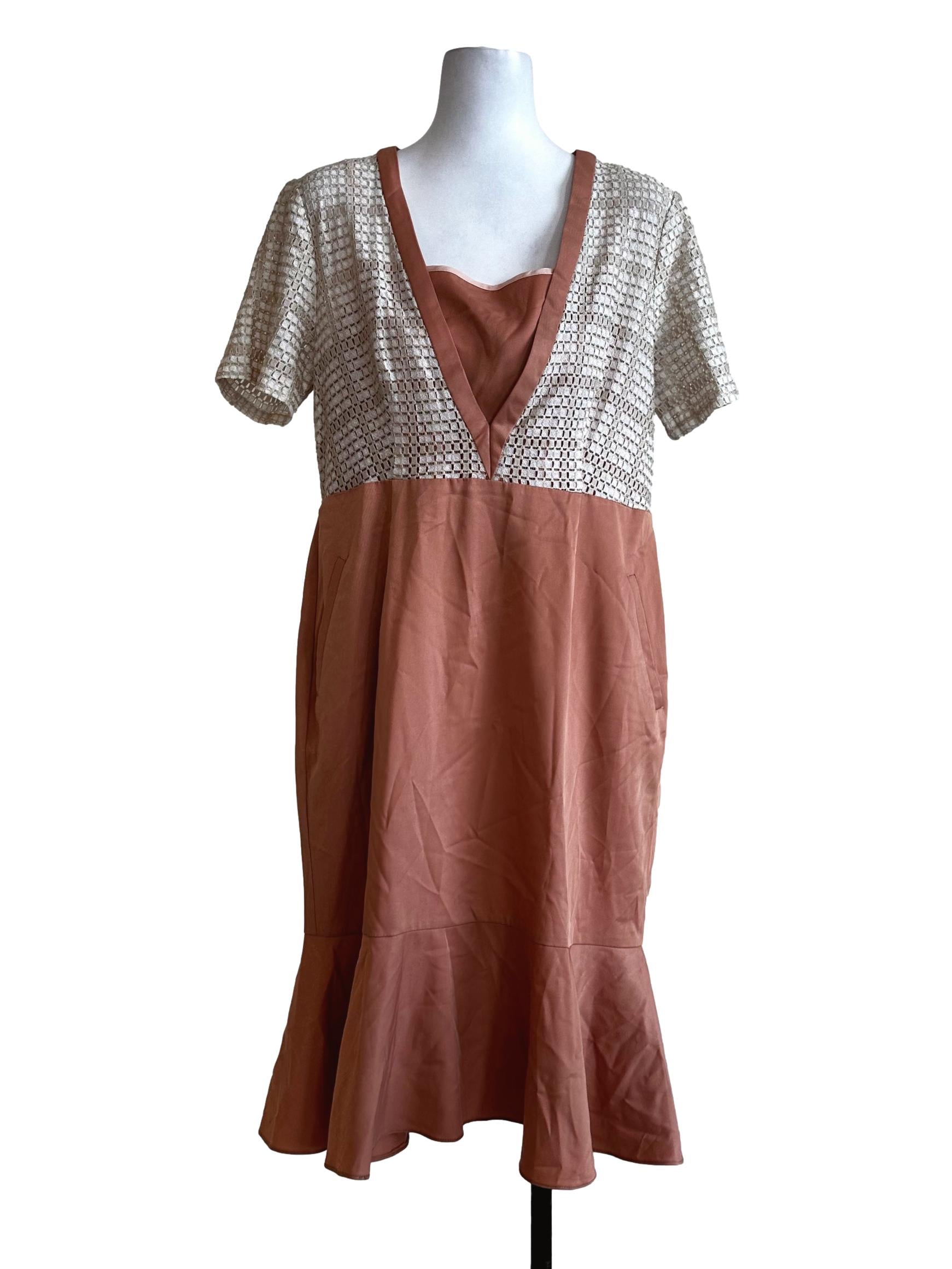 Marmalade Orange Embroidered Dress