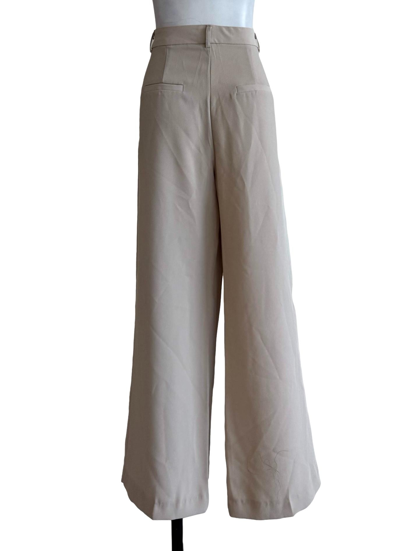 Beige Formal Pants