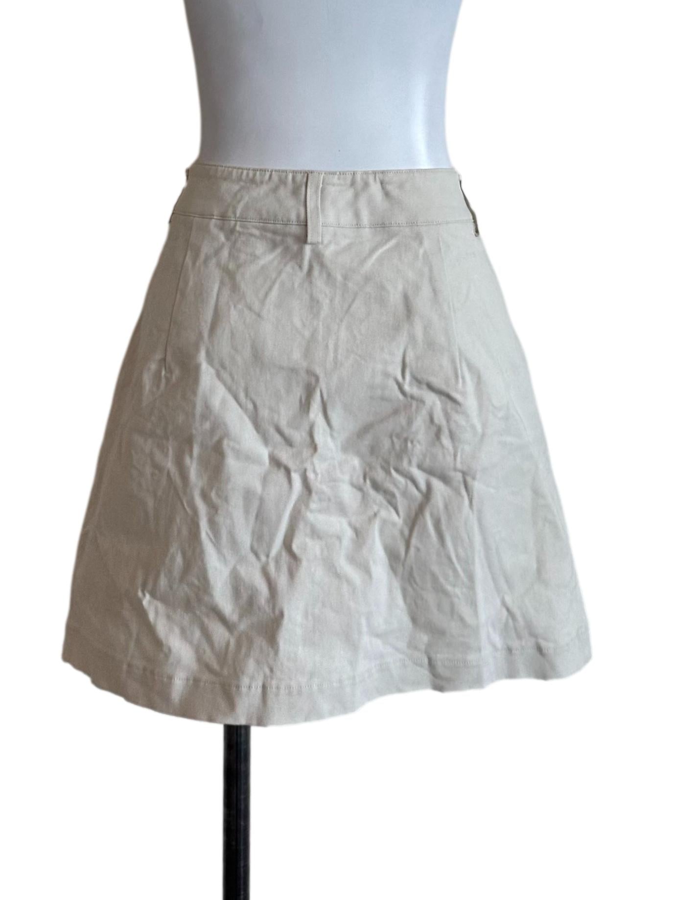 Cream Beige High Waist Skorts