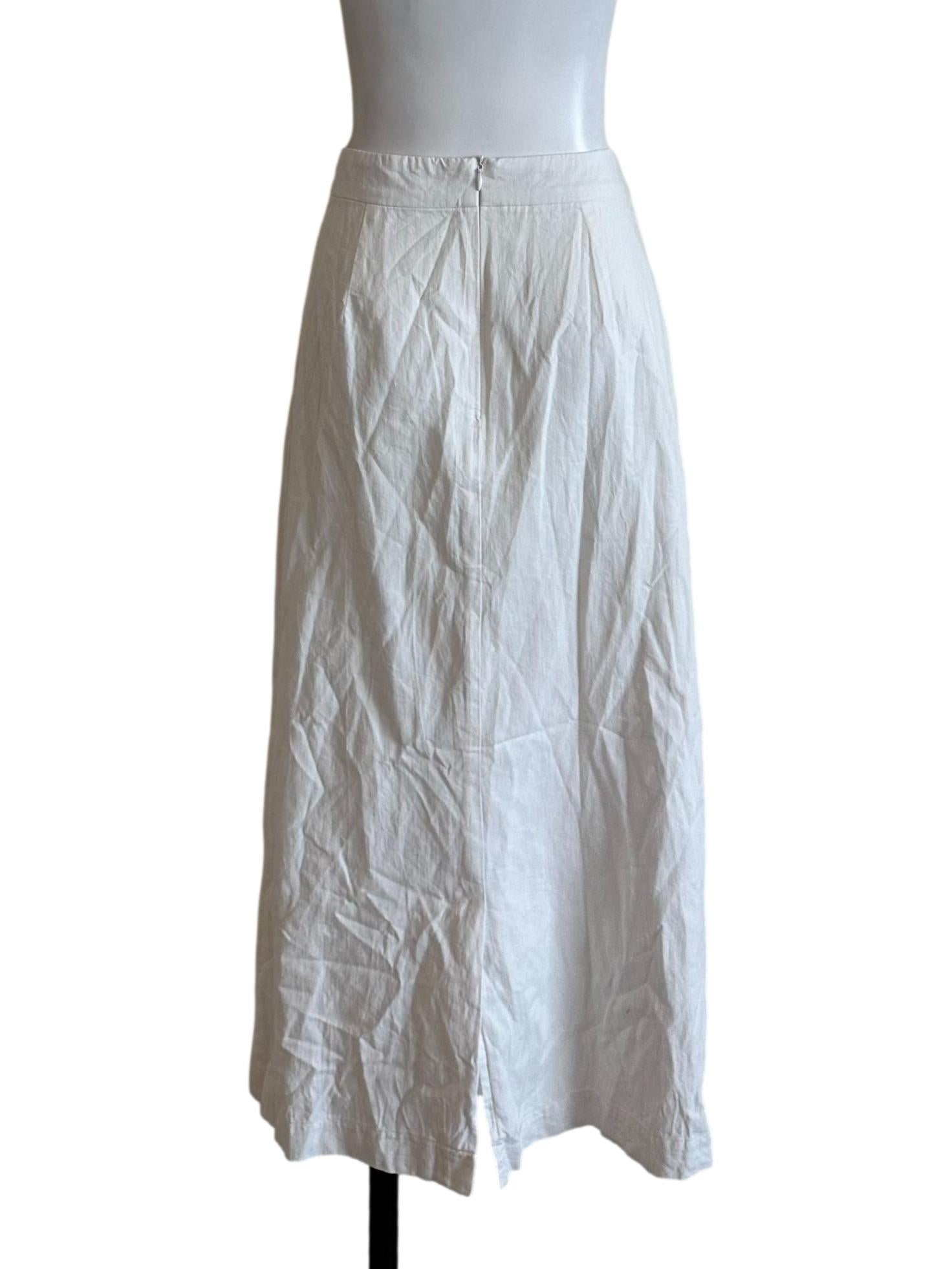 Off White High Waist A Line Skirt
