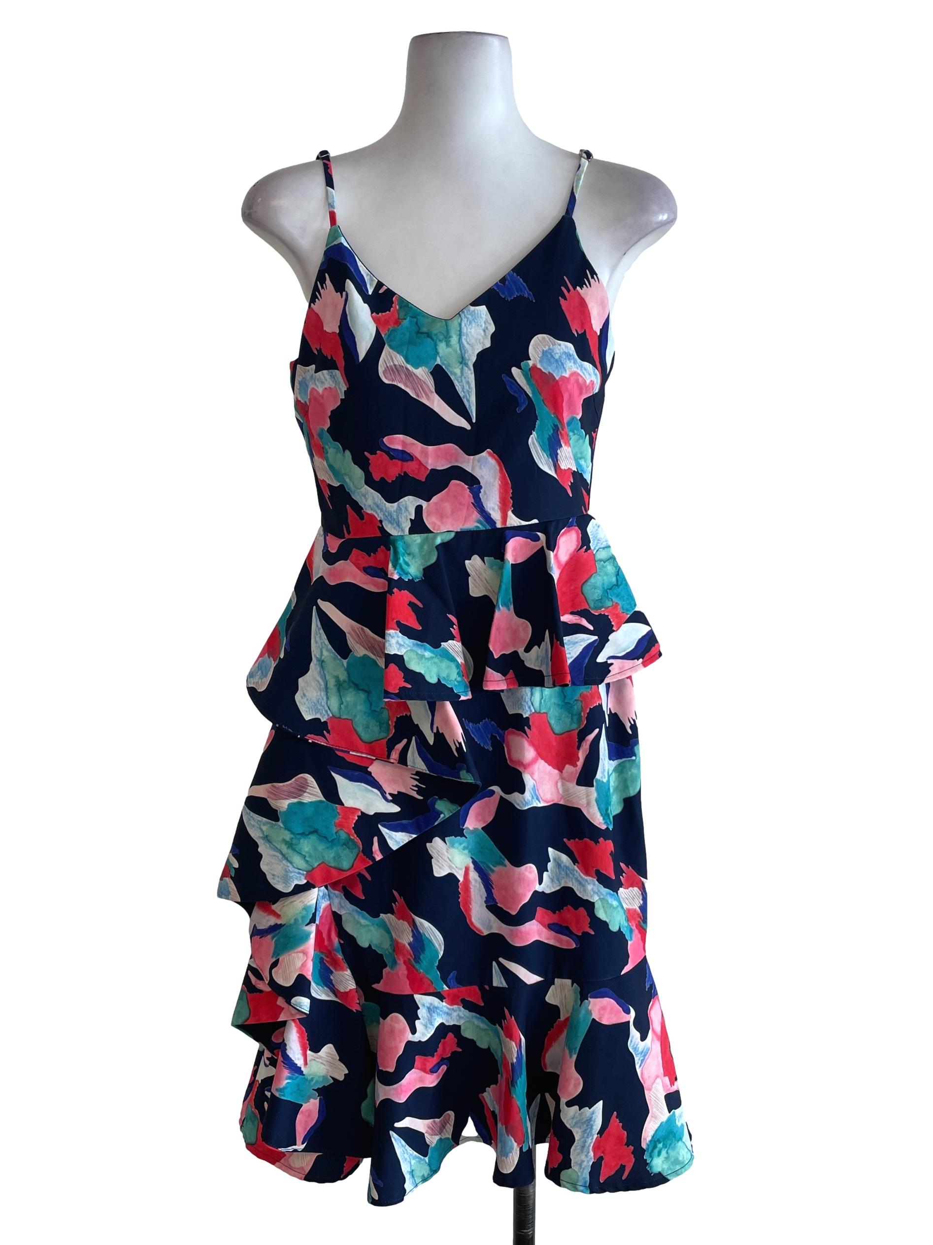 Multicolour Ruffled Dress