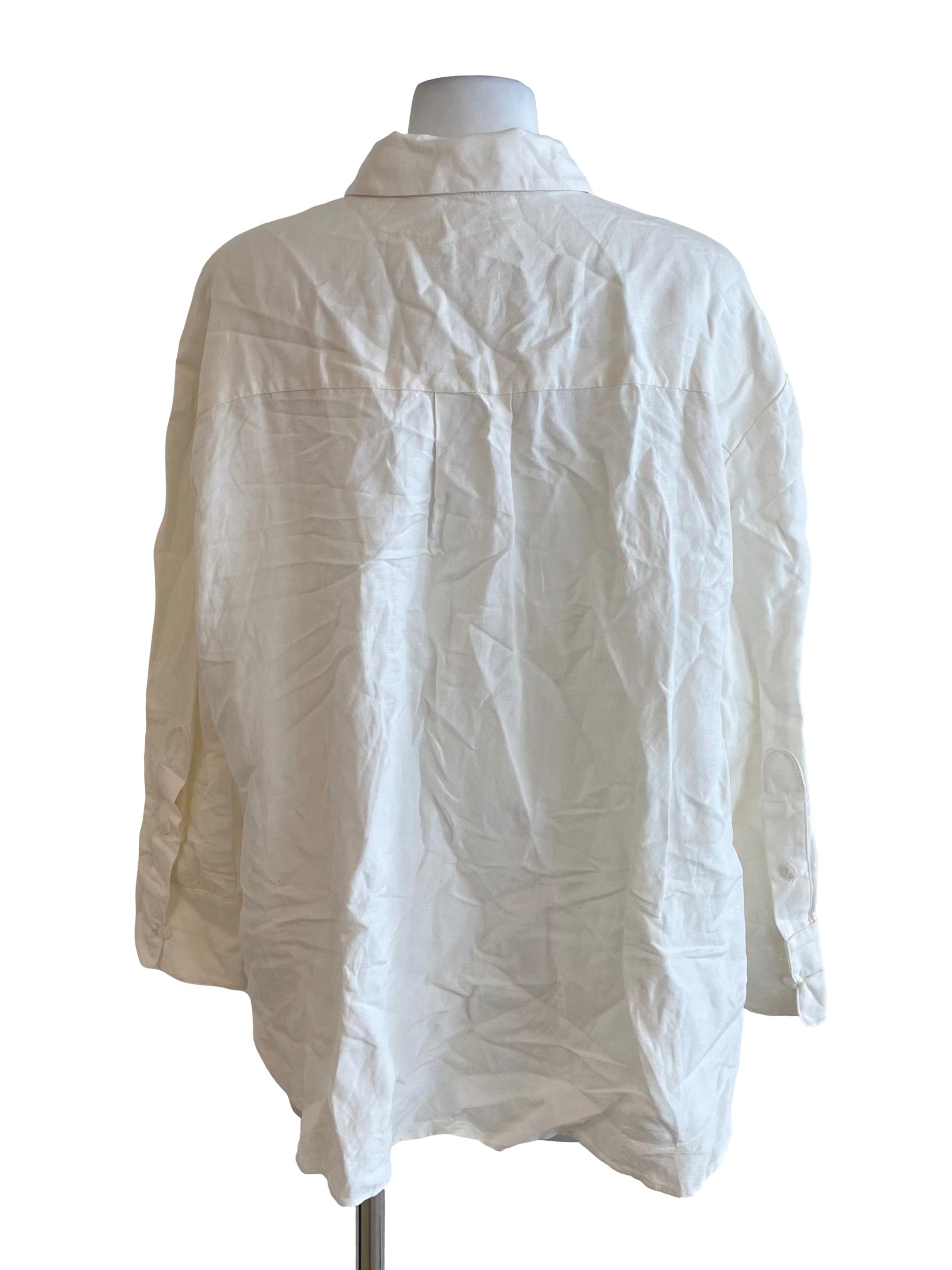 White Linen Oversized Shirt OSN