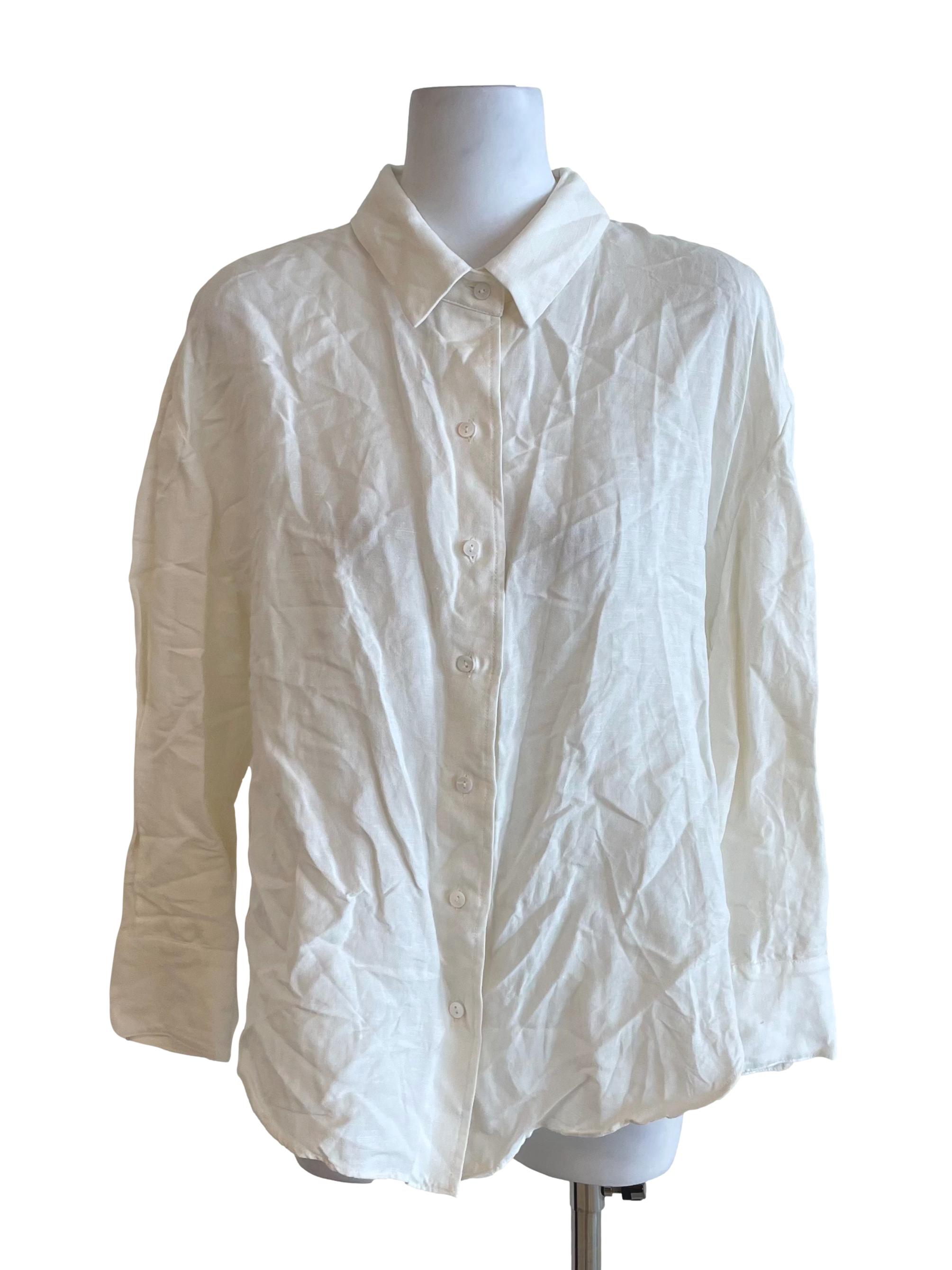 White Linen Oversized Shirt OSN