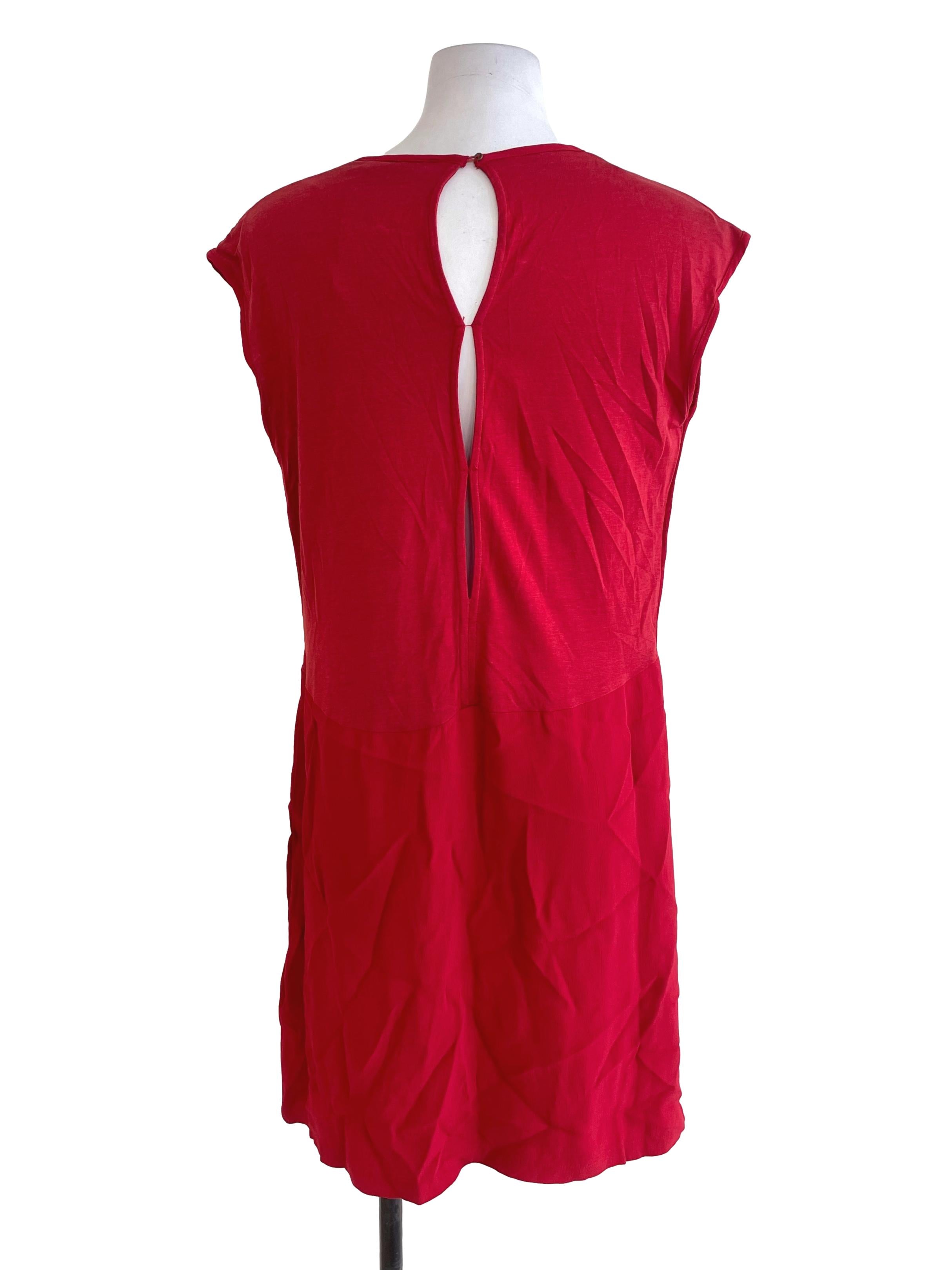 Red Pleated Dress