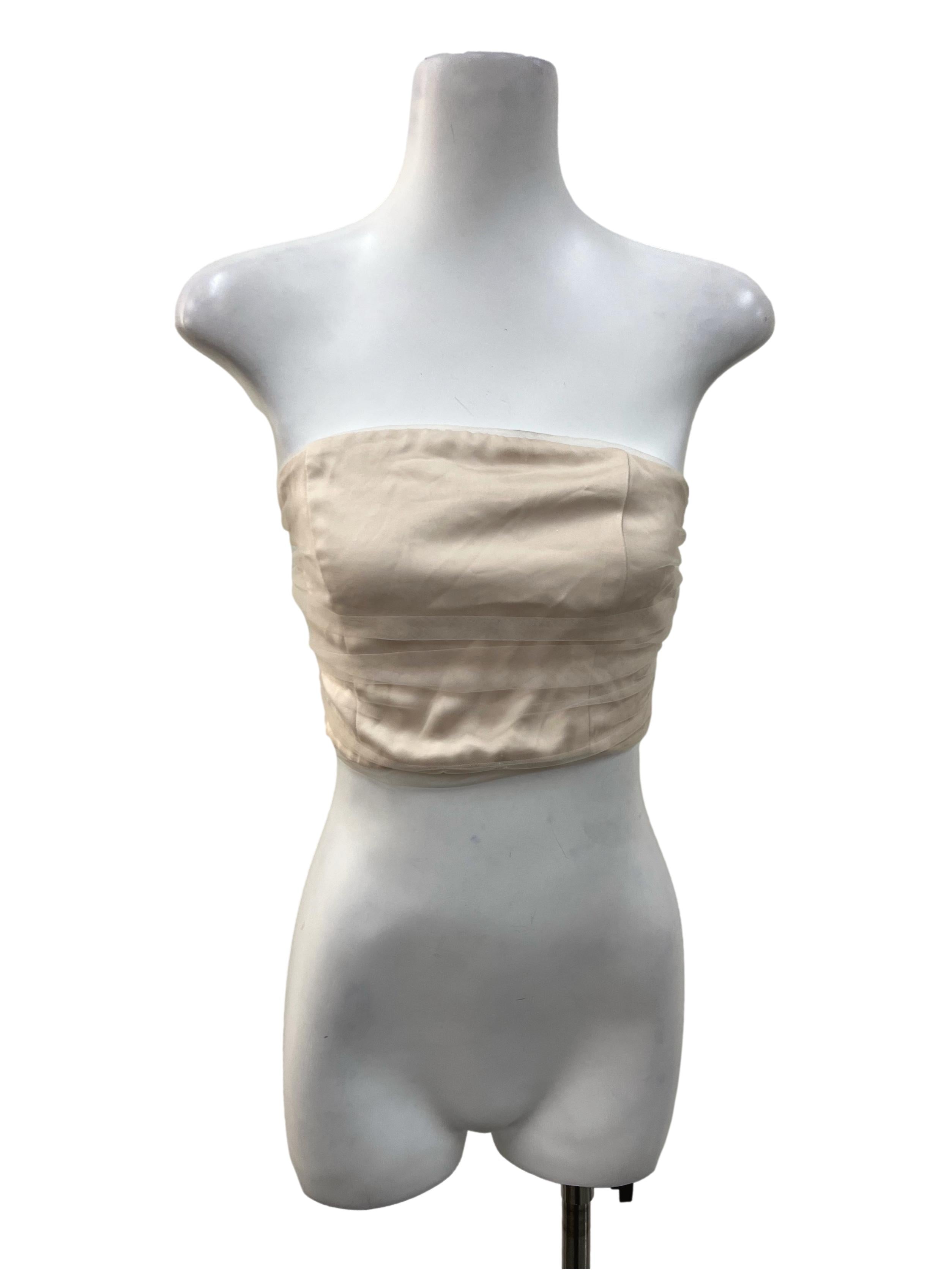 Champagne Mesh Tube Top