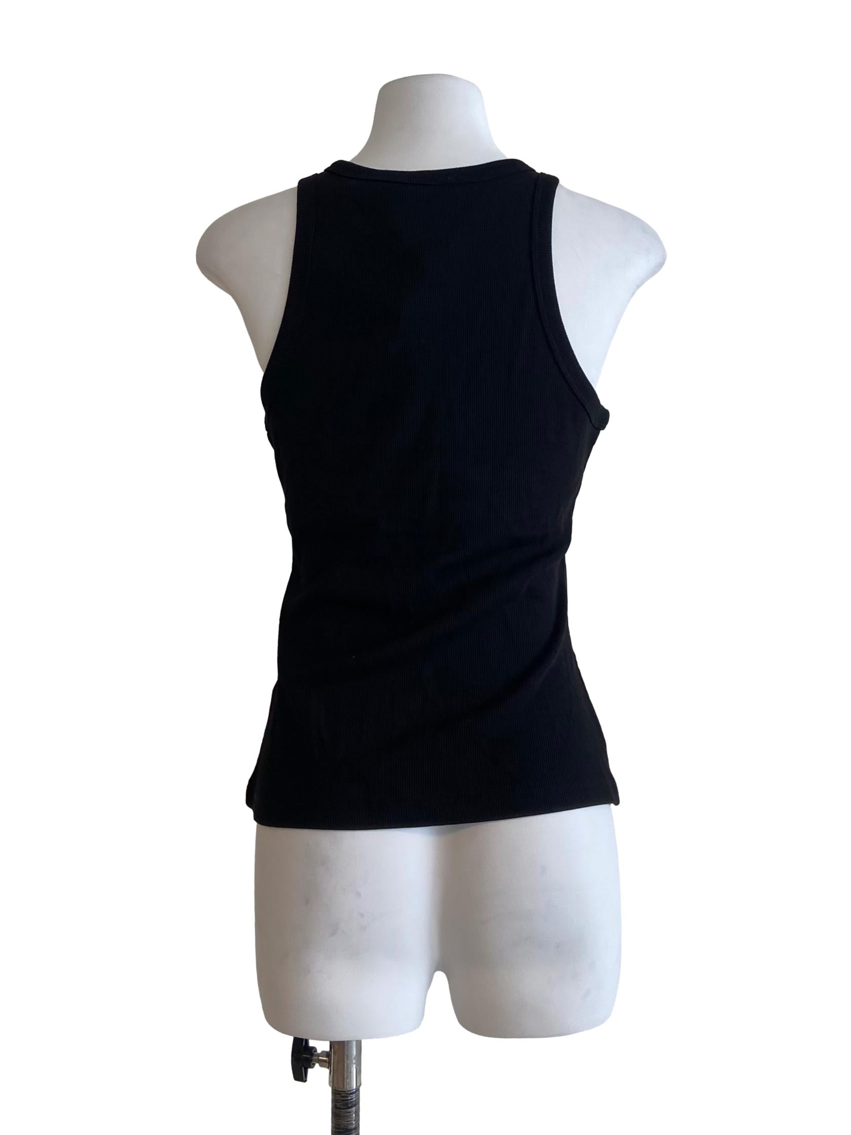 Black Ribbed Tank Top