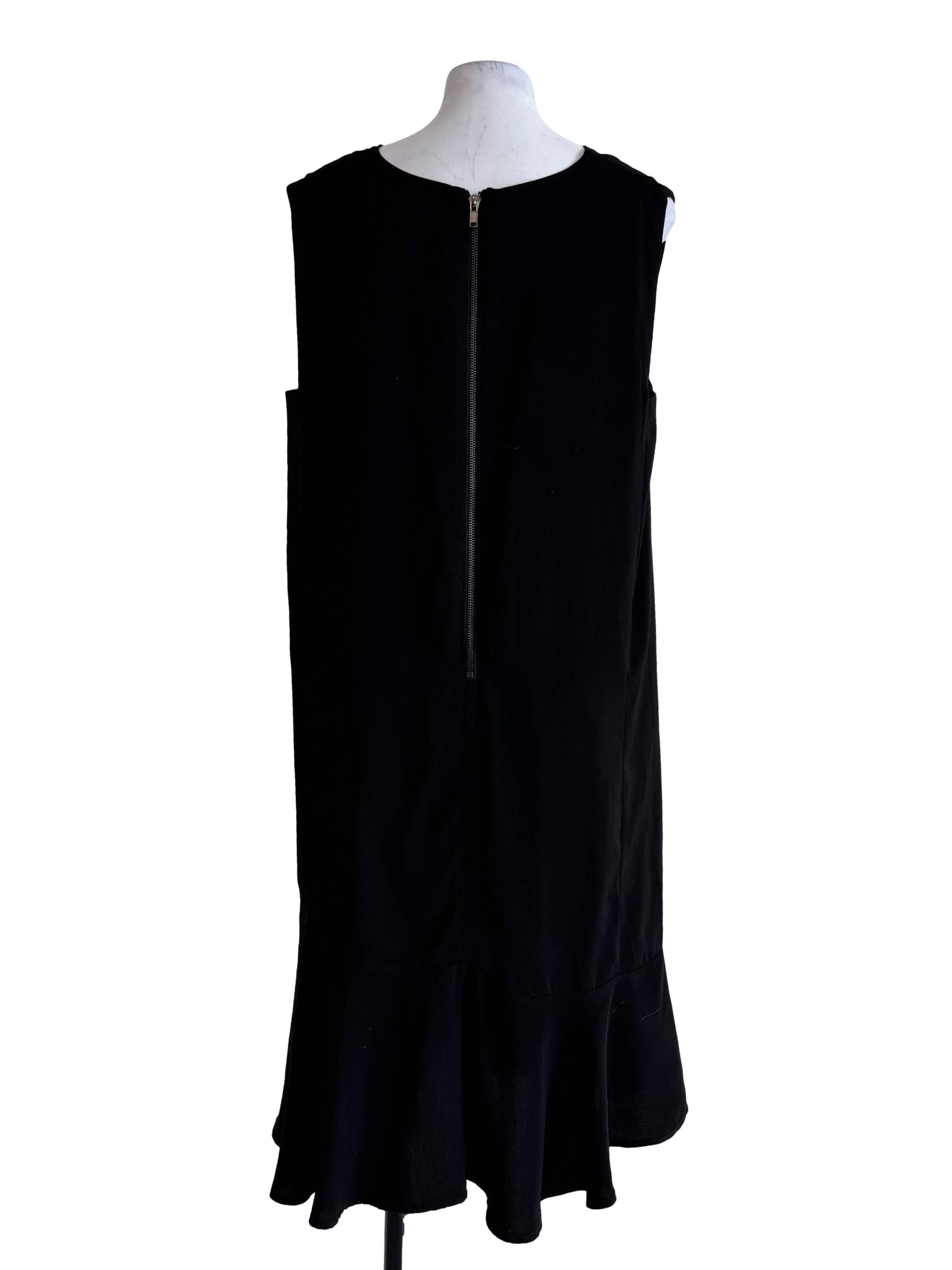 Rock Black V Neck Shift Dress