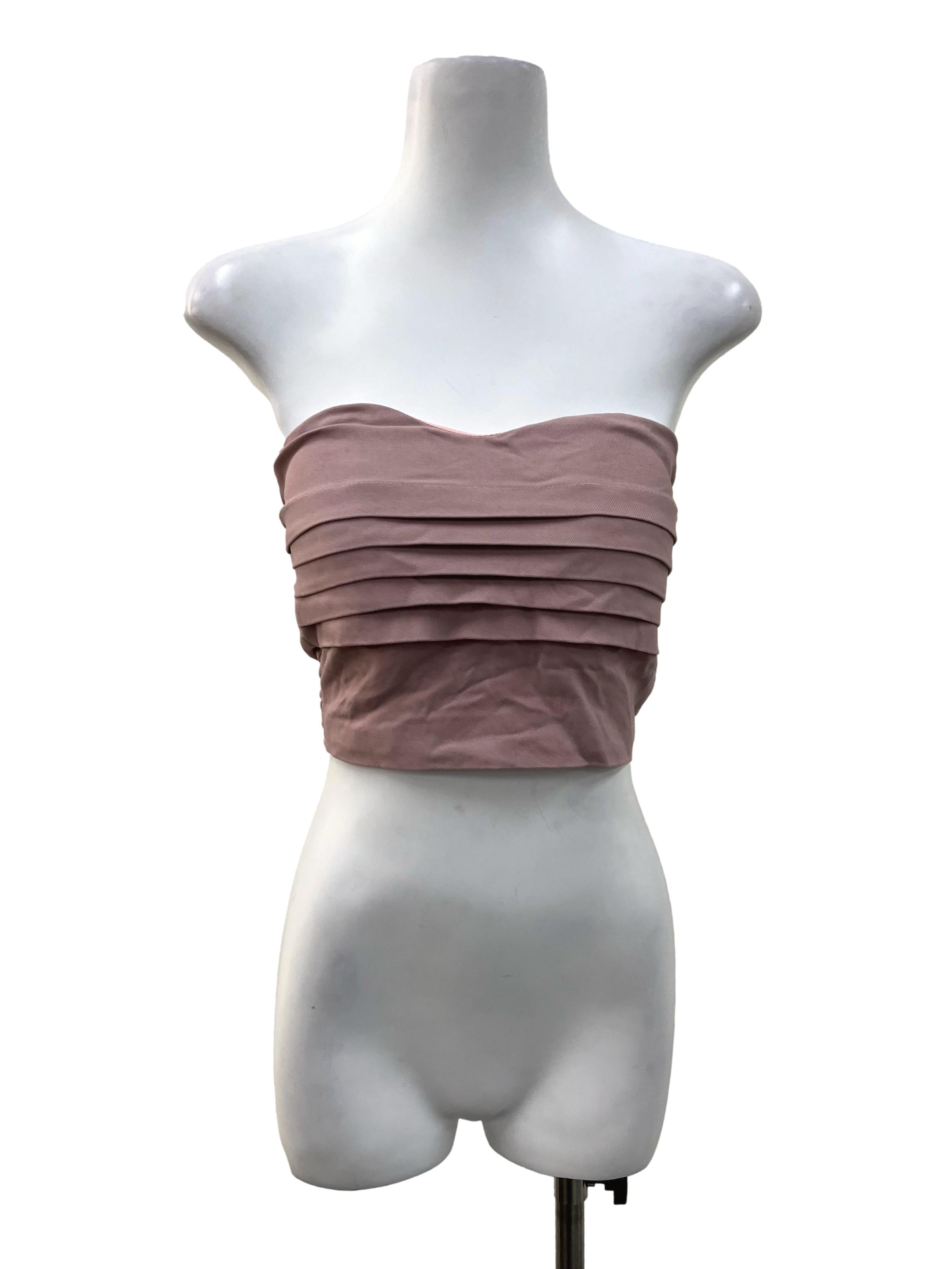 Pink Sweetheart Neckline Tube Top
