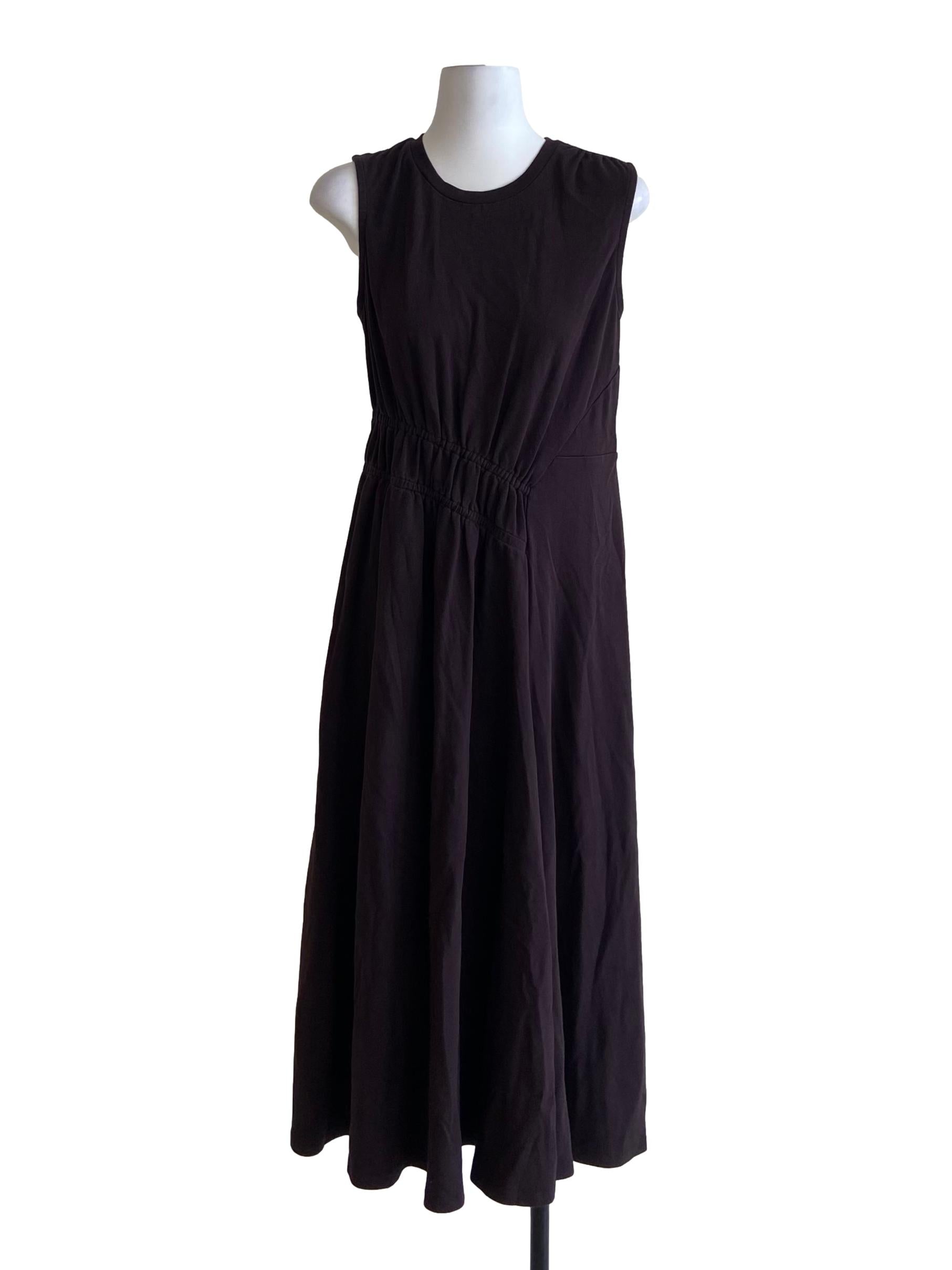 Chocolate Brown Pegged A-Line Dress