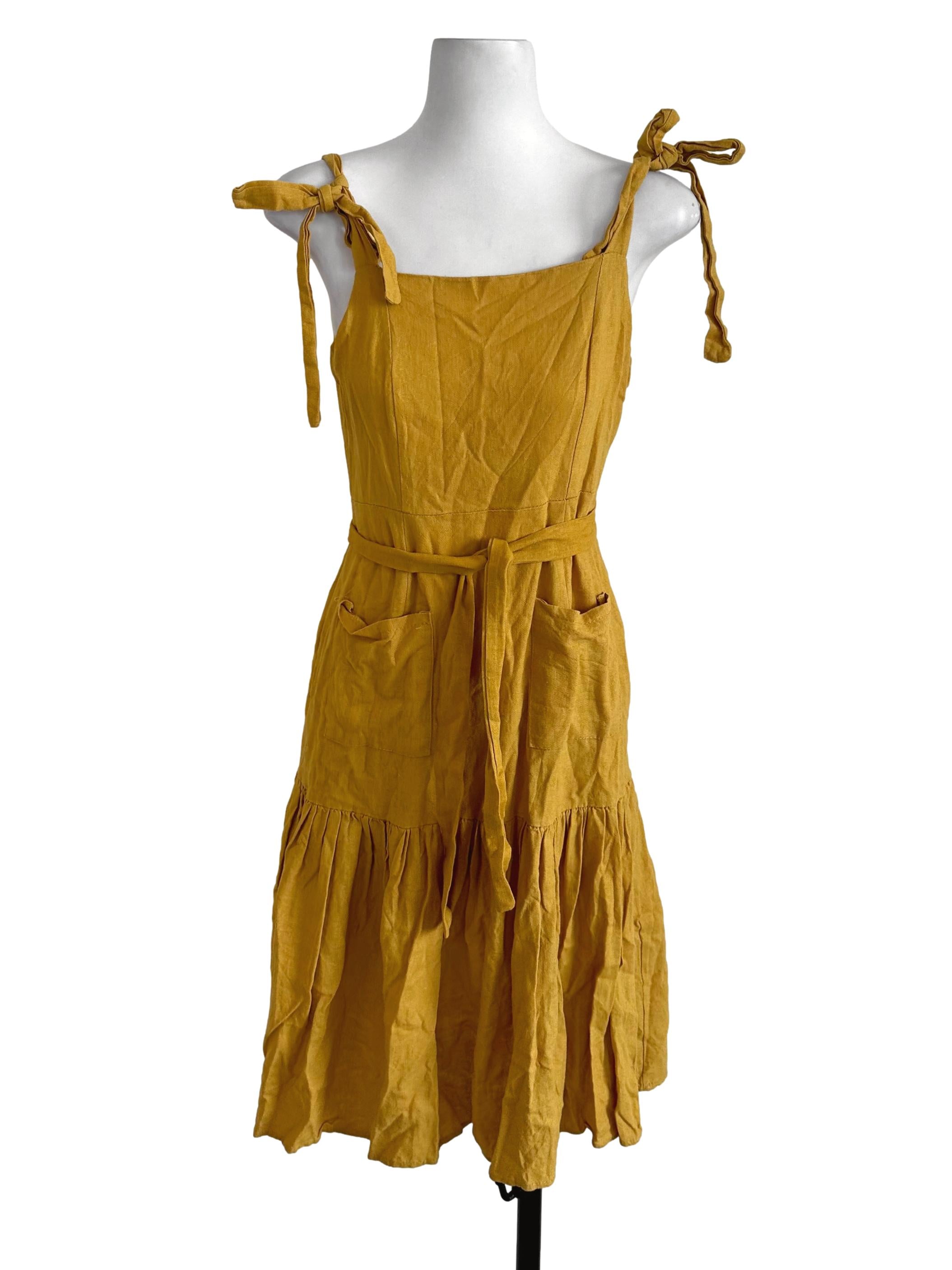 Mustard Yellow Plain Dress