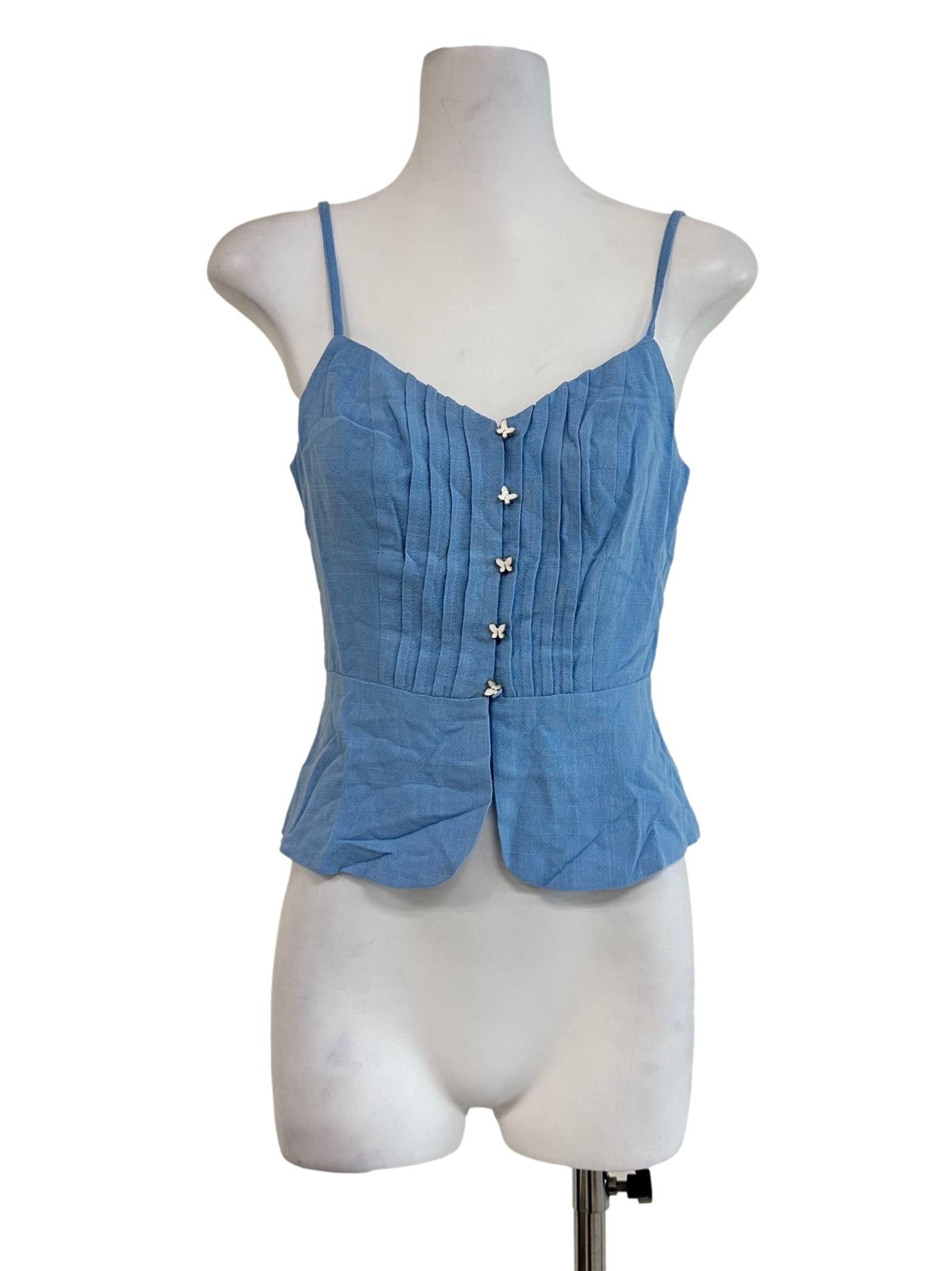 Powder Blue Spaghetti Strap Top