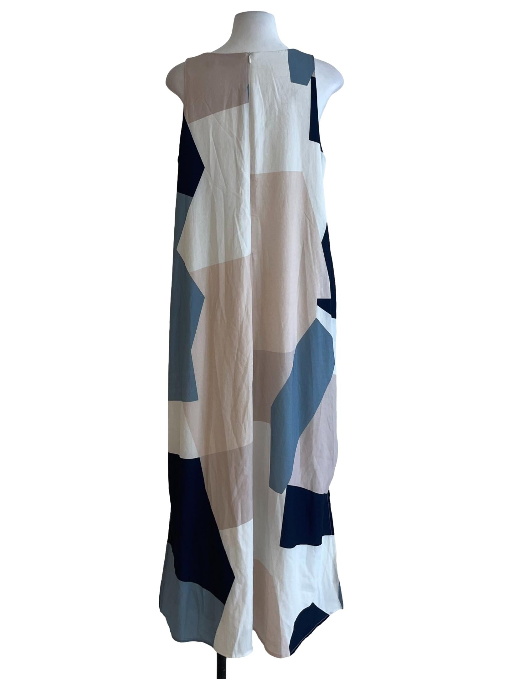 White Abstract Shift Dress