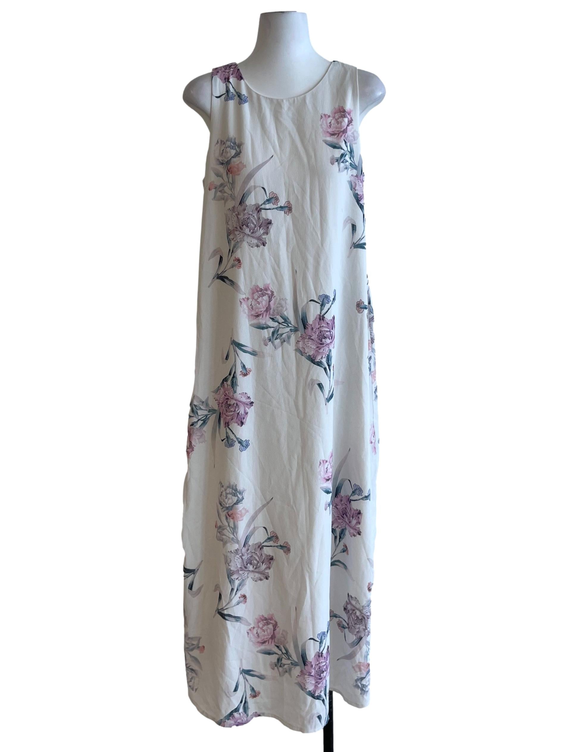 White Floral Shift Dress