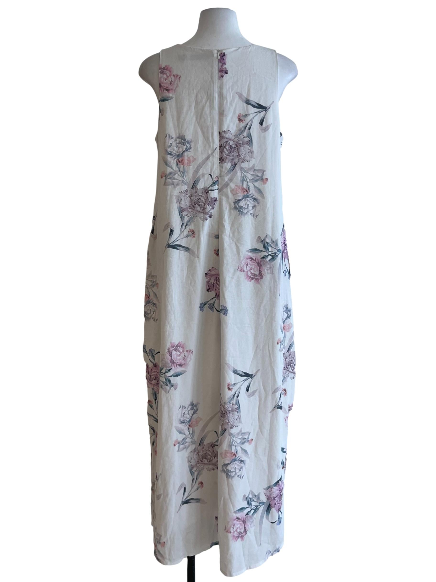 White Floral Shift Dress