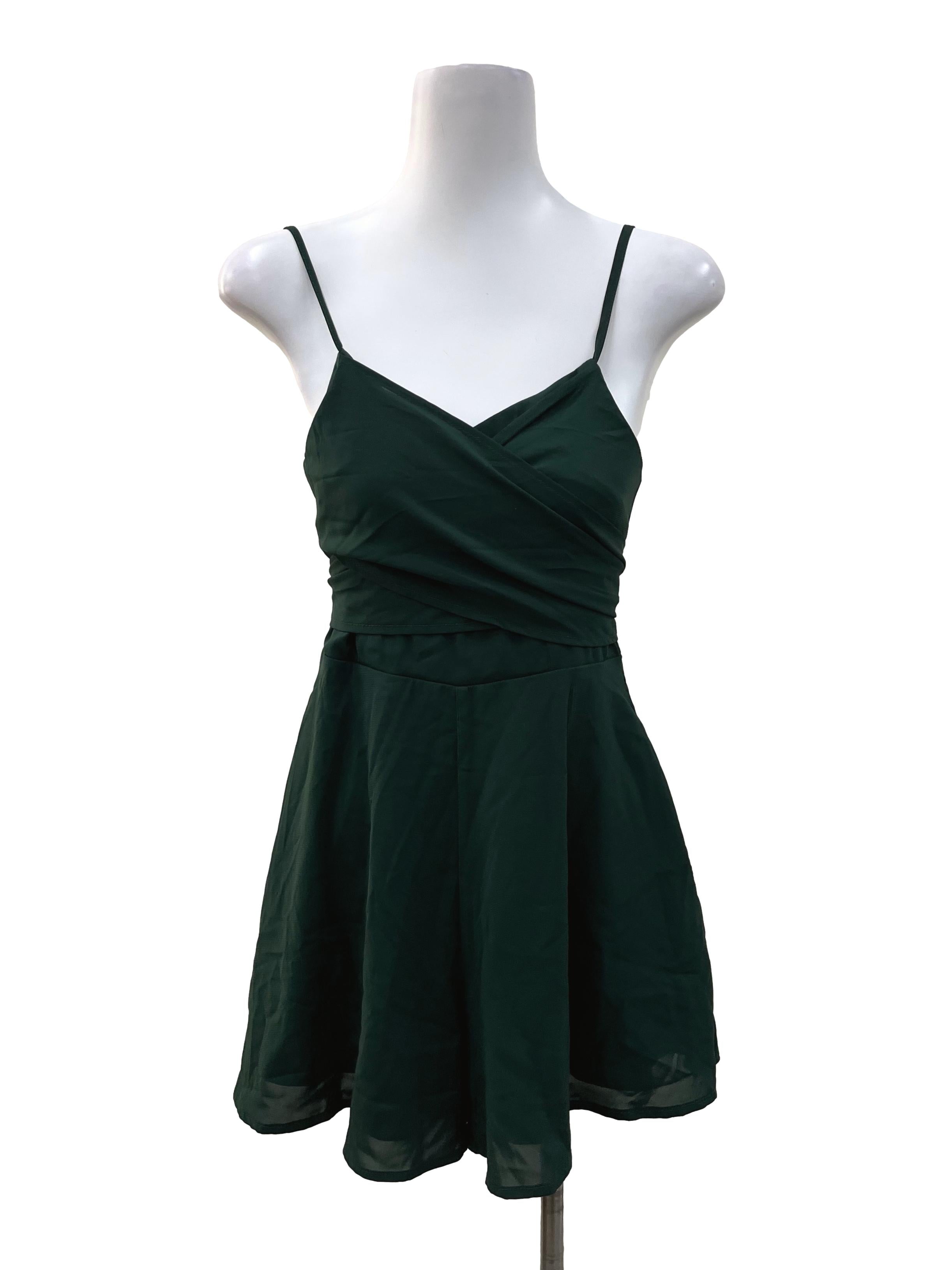 Emerald Green Wrap Romper