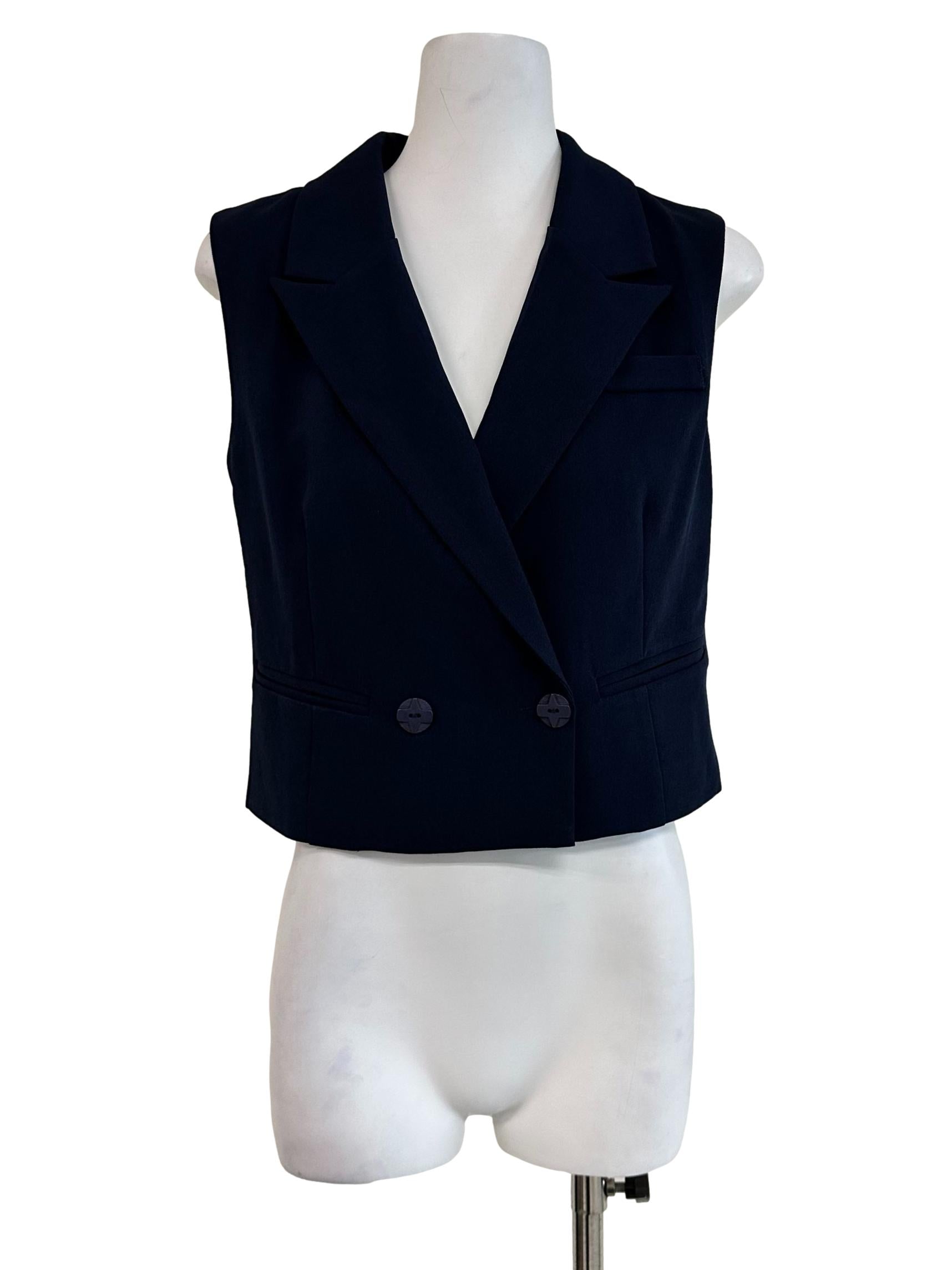 Denim Blue Collar Vest
