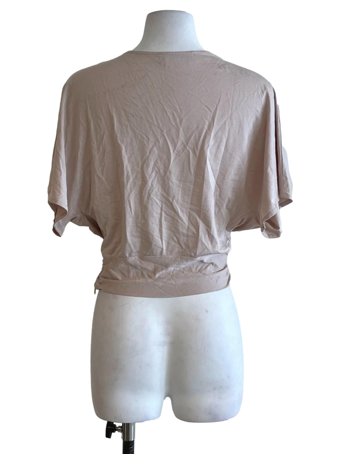 Beige V-Neckline Blouse