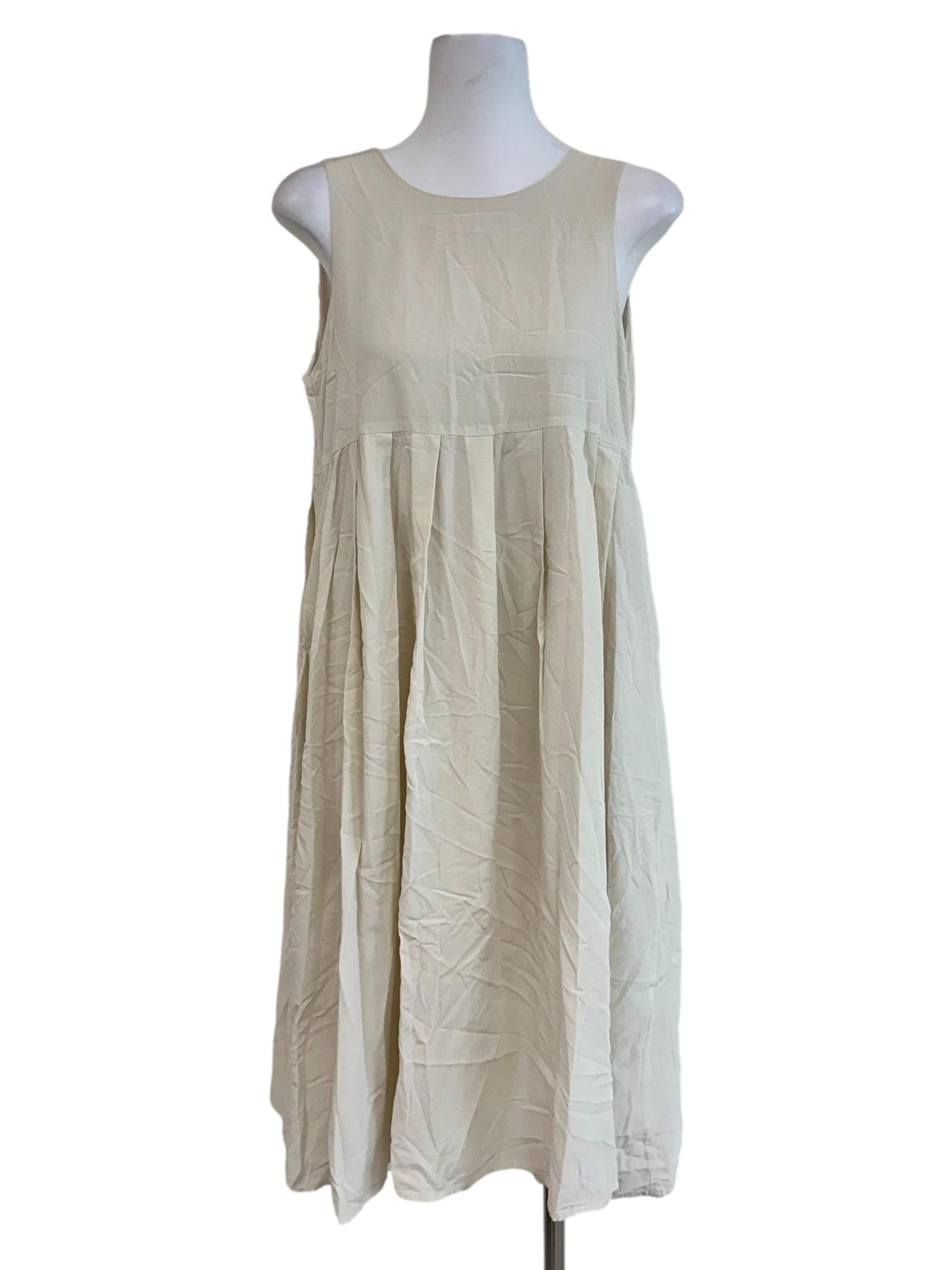 Buttermilk Beige A-Line Dress
