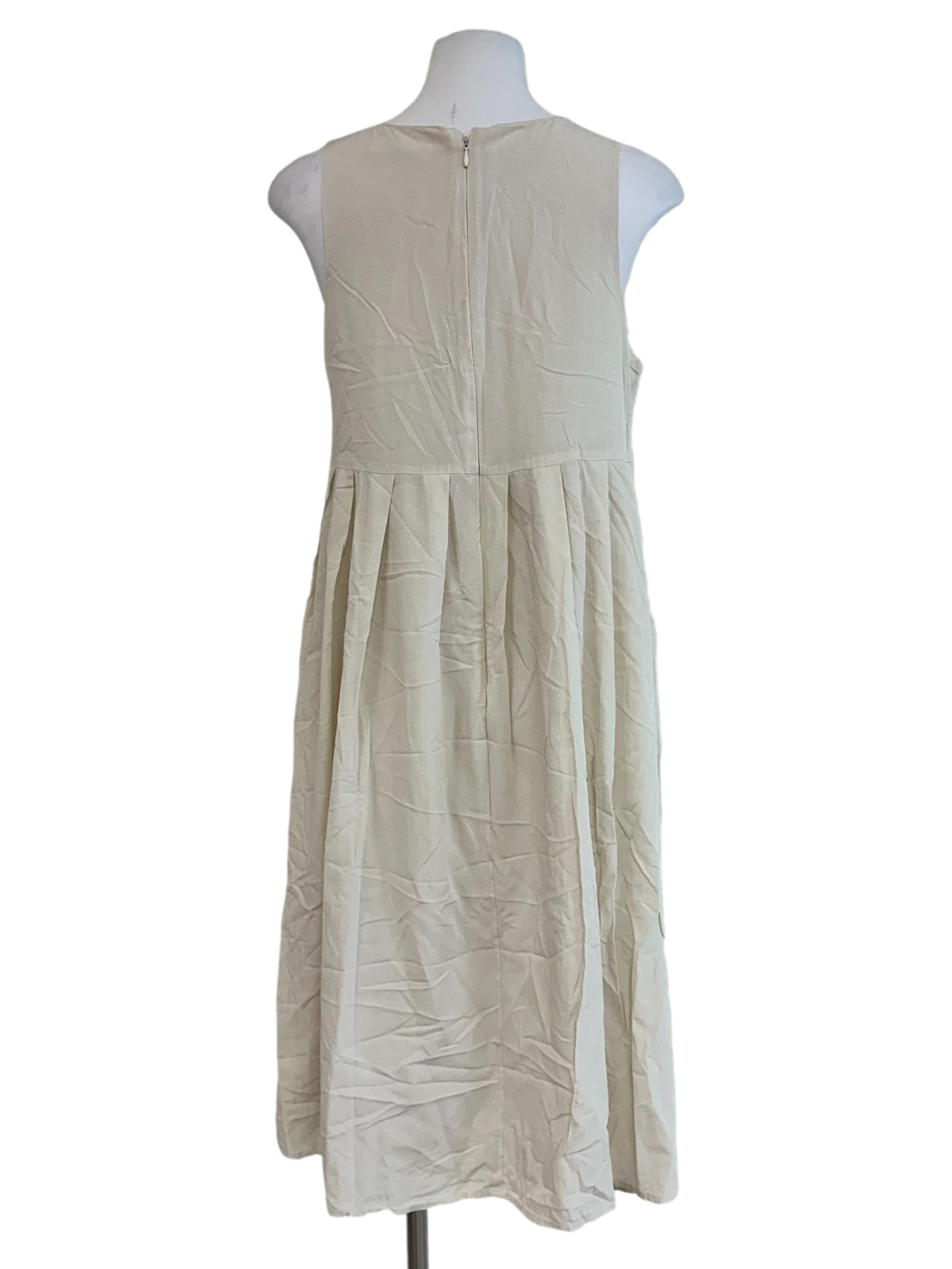 Buttermilk Beige A-Line Dress