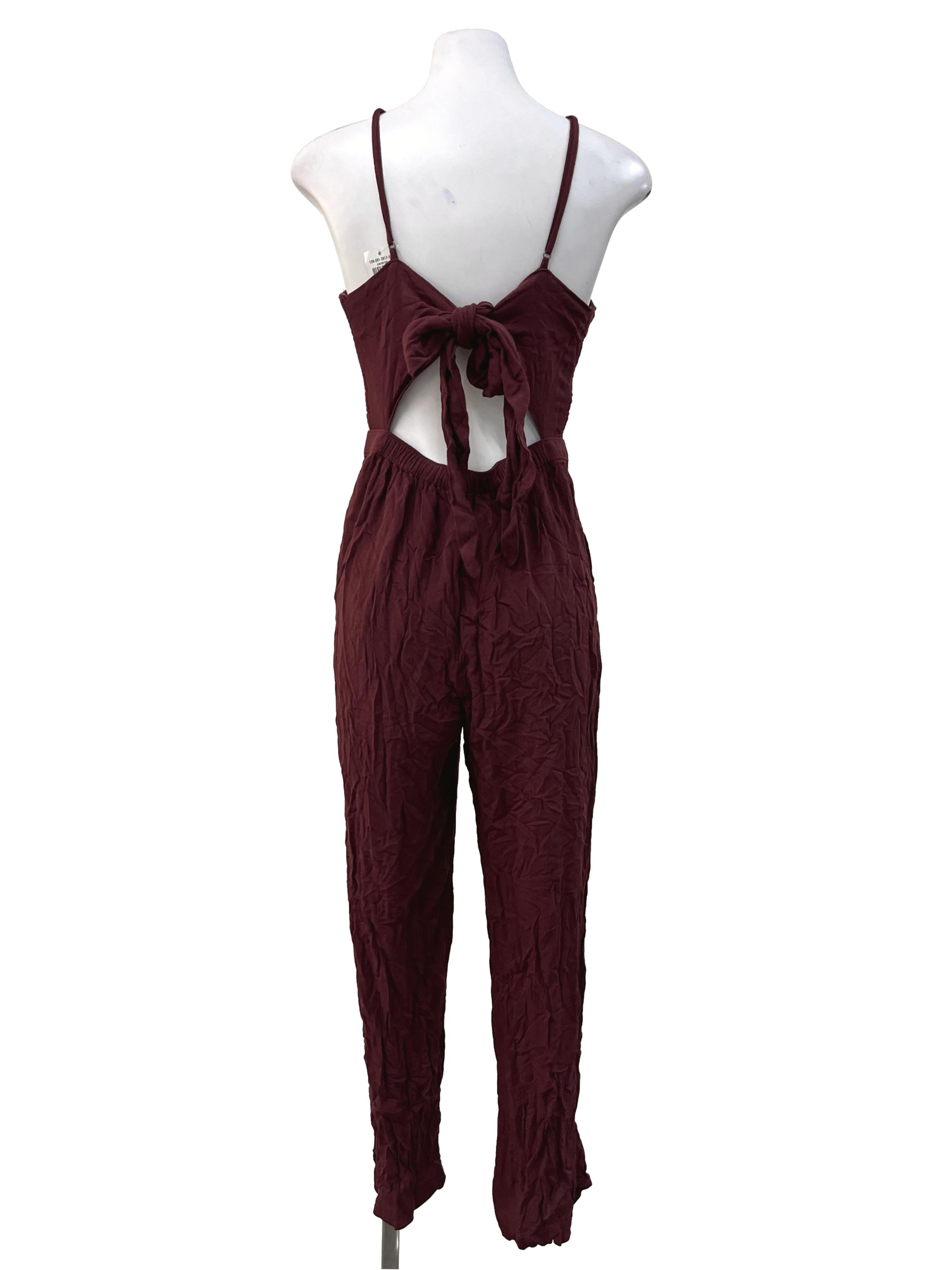 Red Halter Neck Jumpsuit