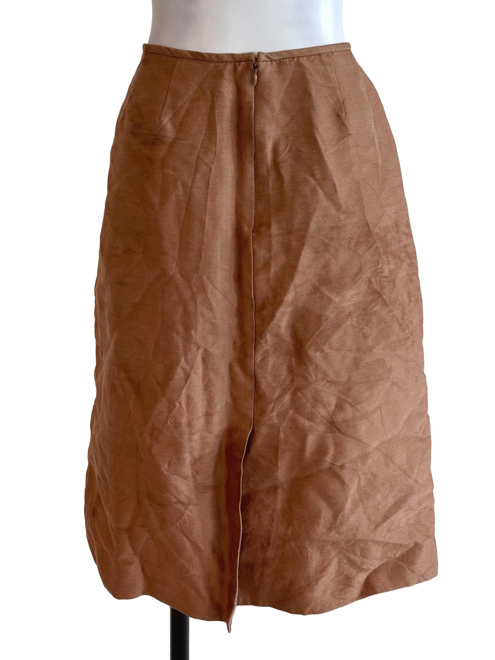 Brown Midi Skirt