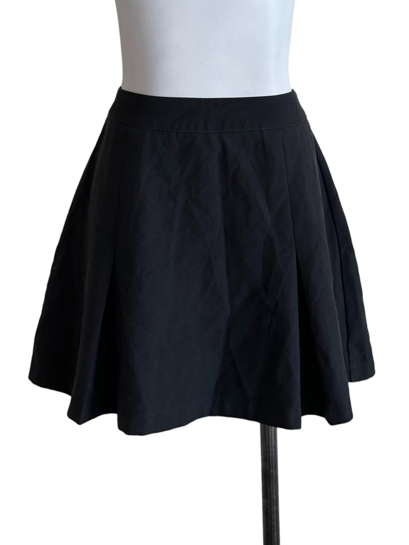 Dark Grey High Waist Semi Pleated Skorts