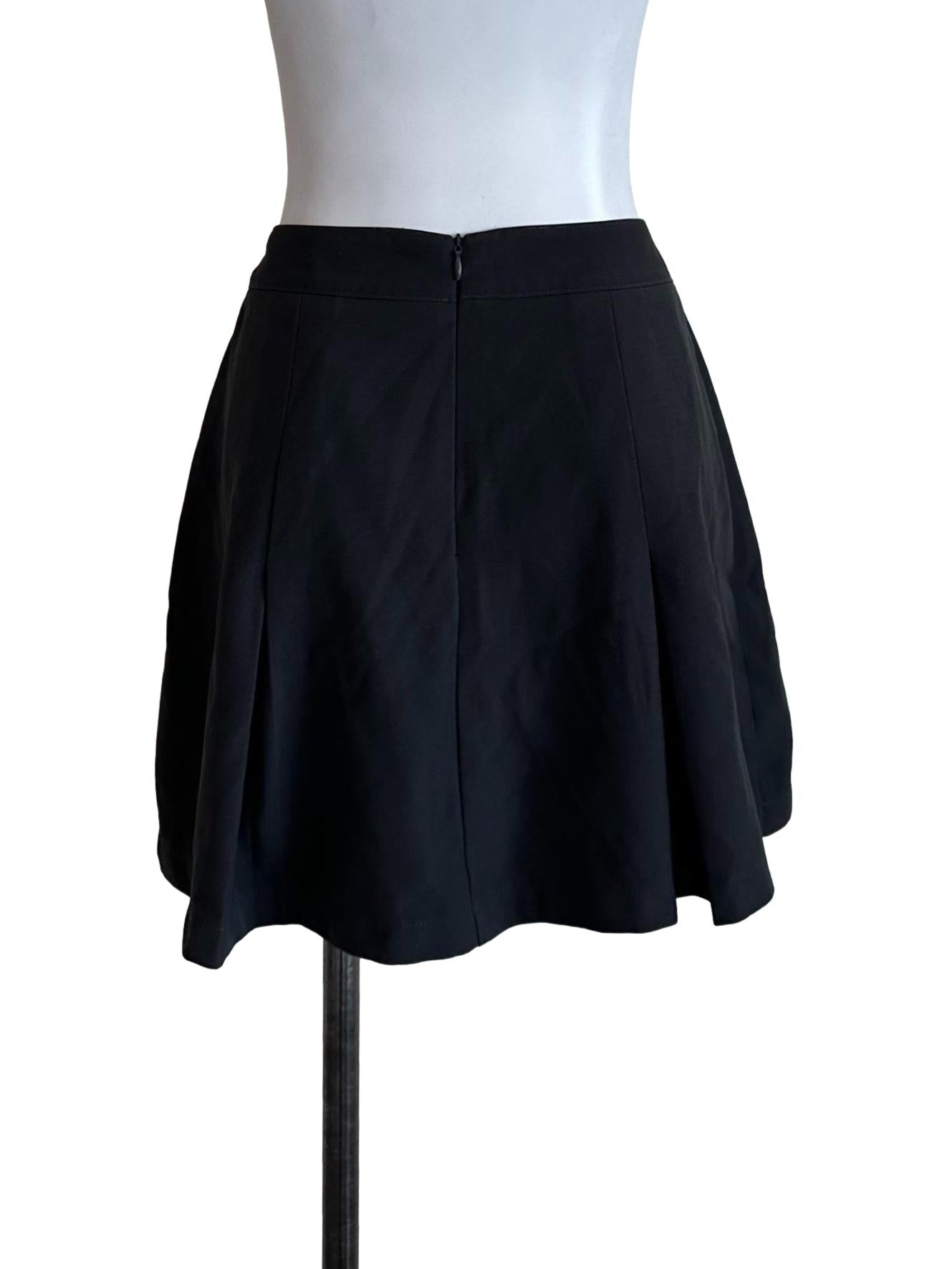 Dark Grey High Waist Semi Pleated Skorts