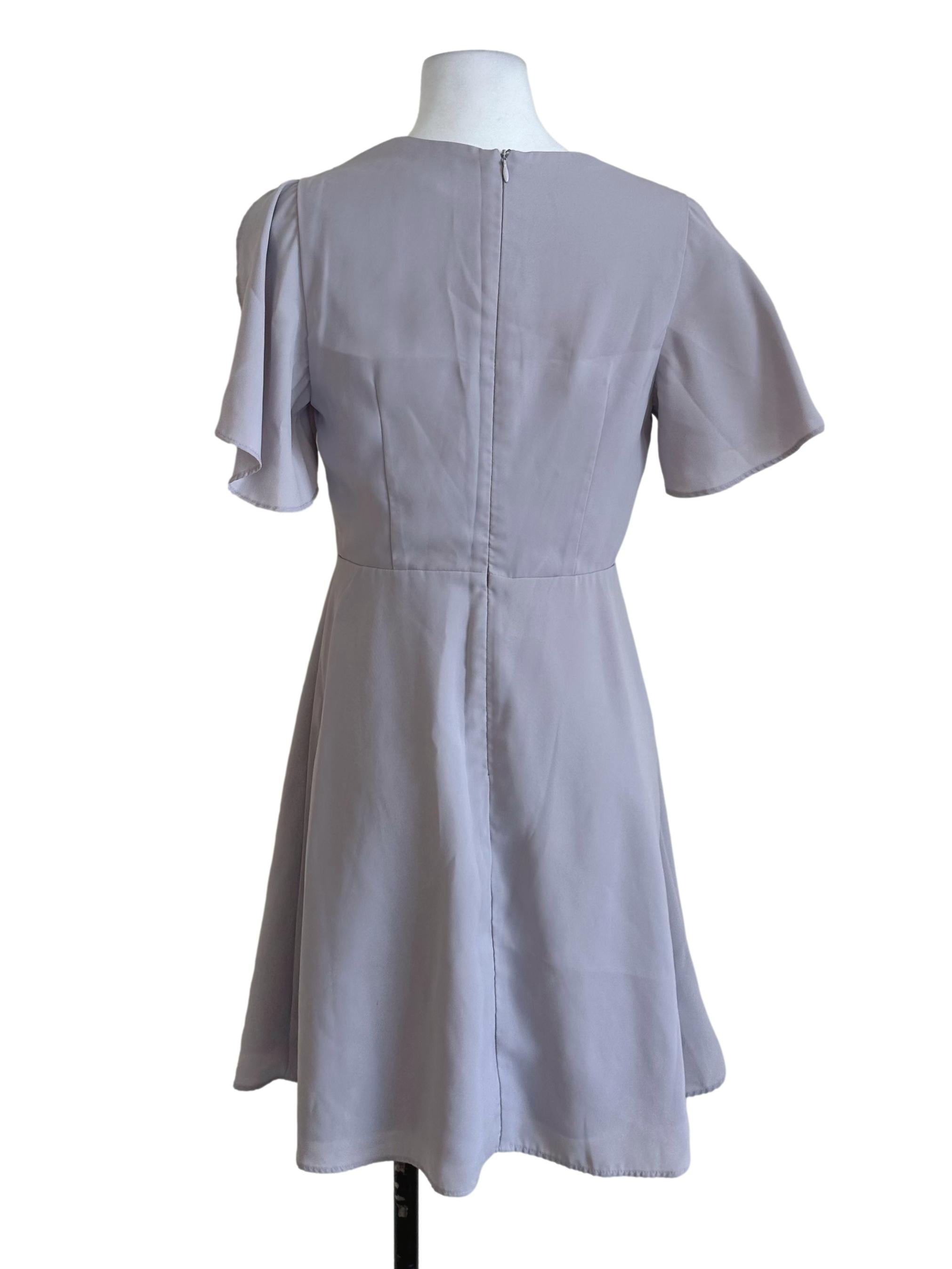 Ash Purple Plain Dress LB