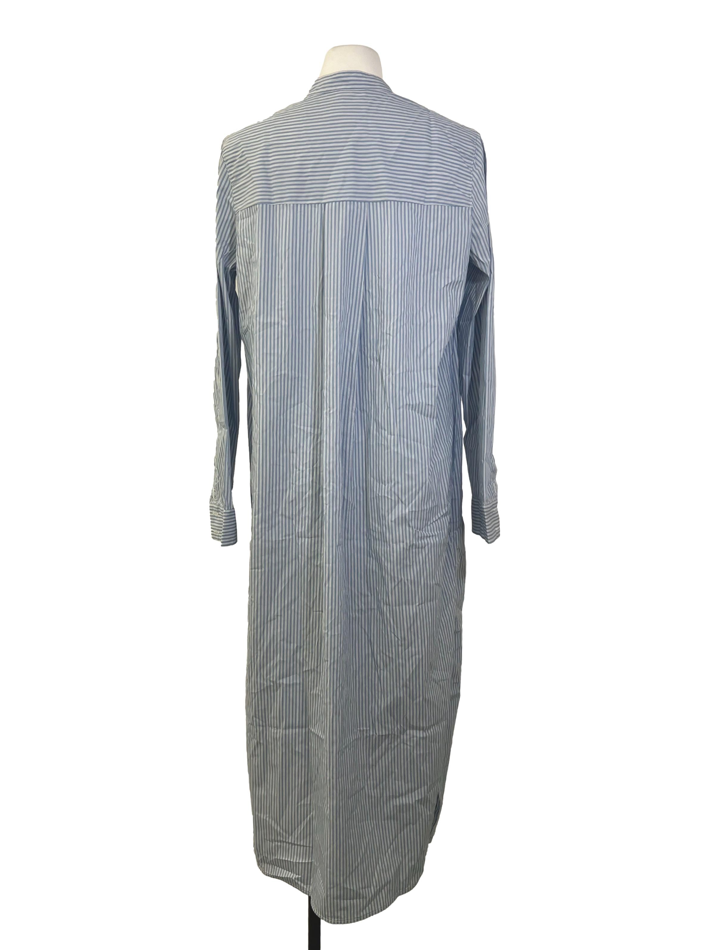 Blue Striped Shirt Dress