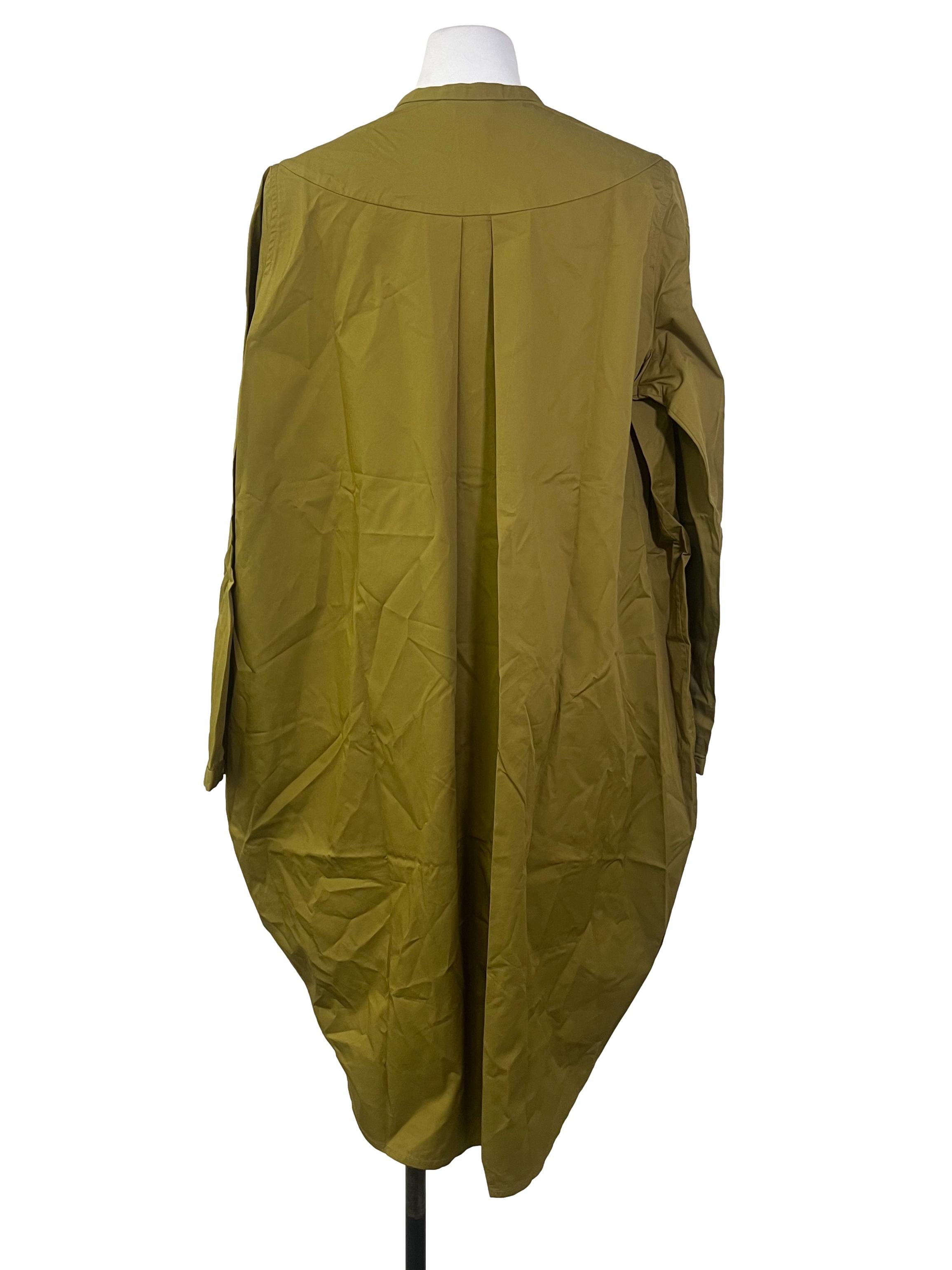 Pear Green Mandarin Collar Dress