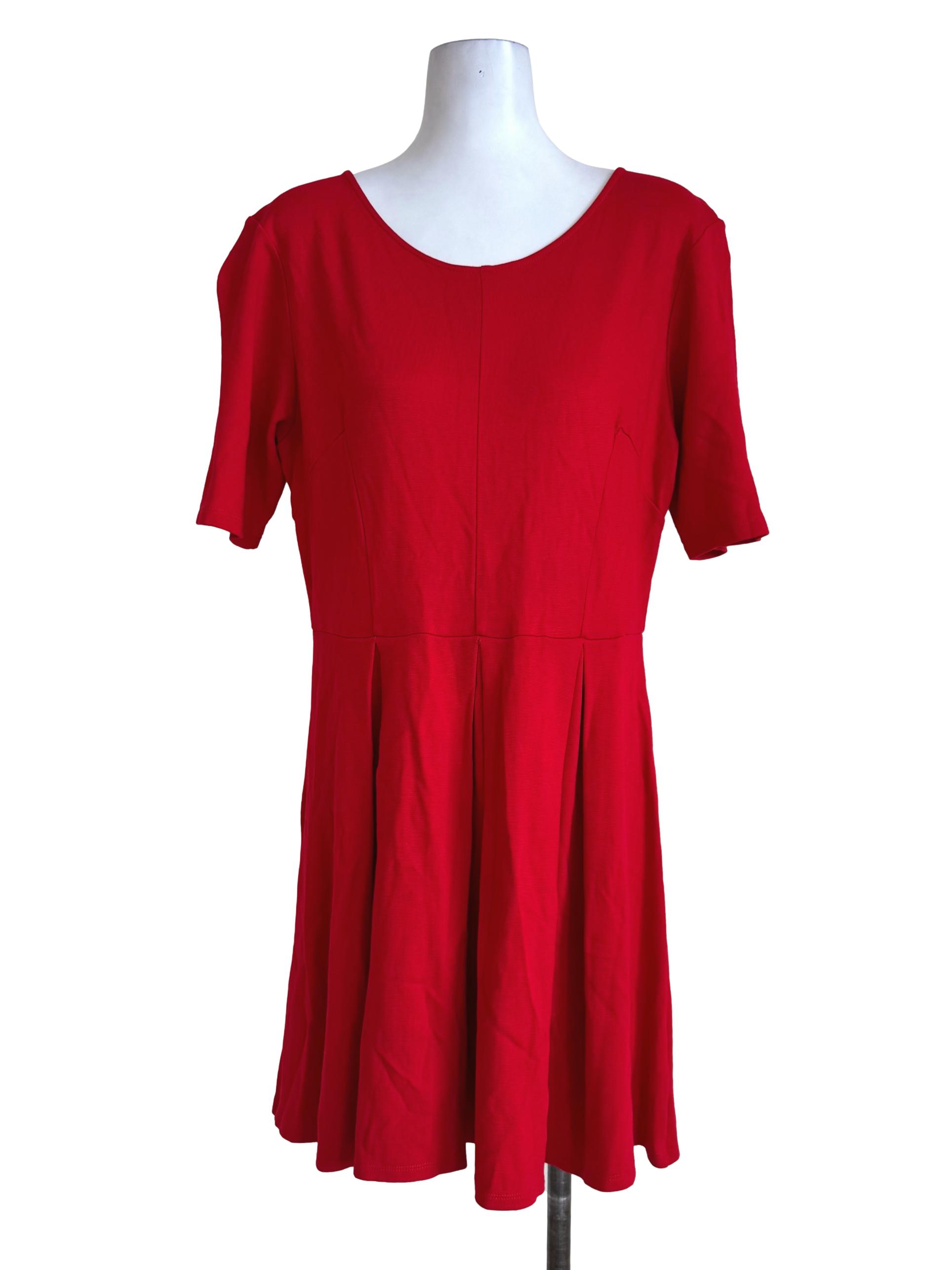 Ferrari Red Short Sleeve Dress