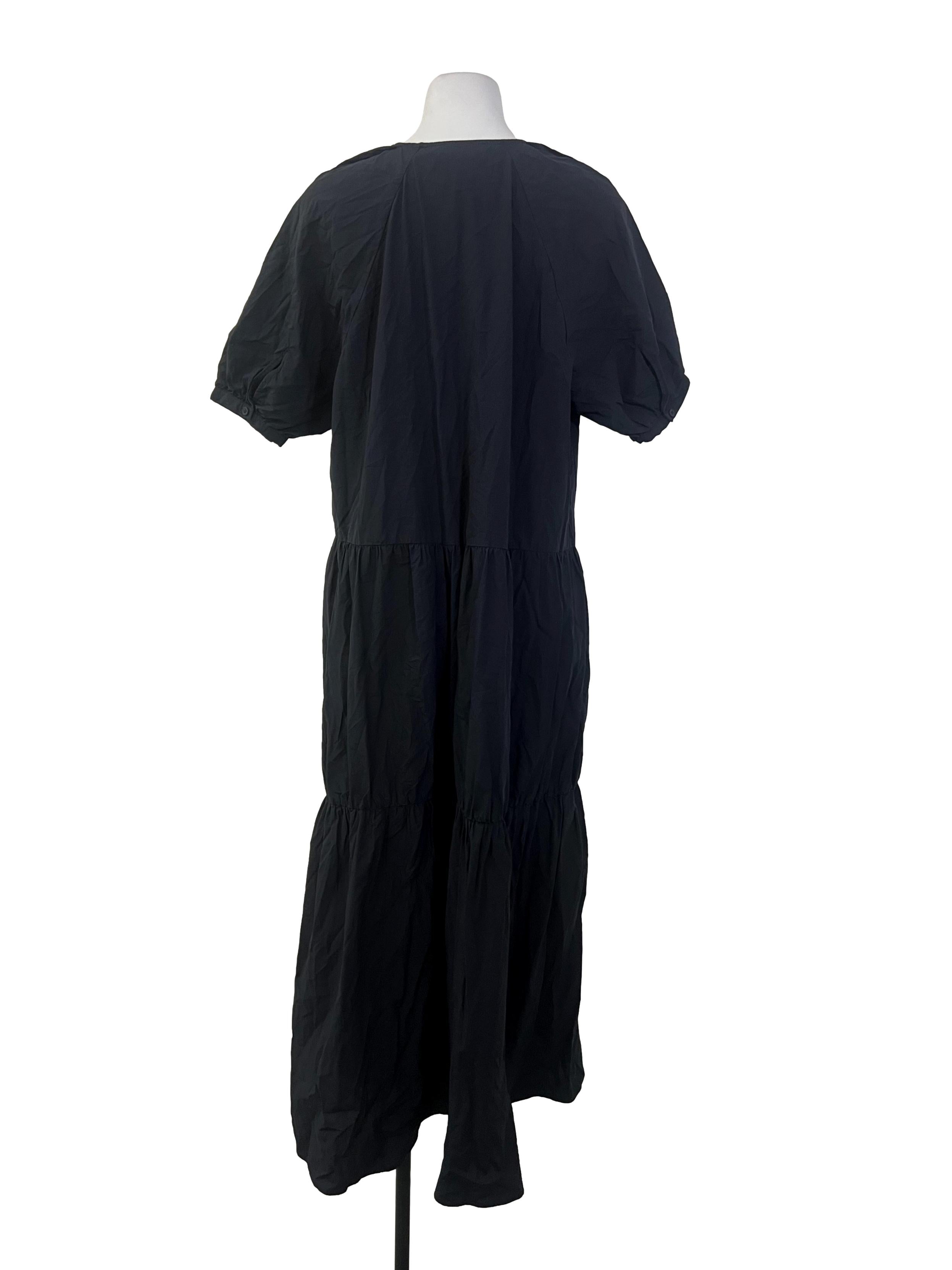 Blue V Neck Dress