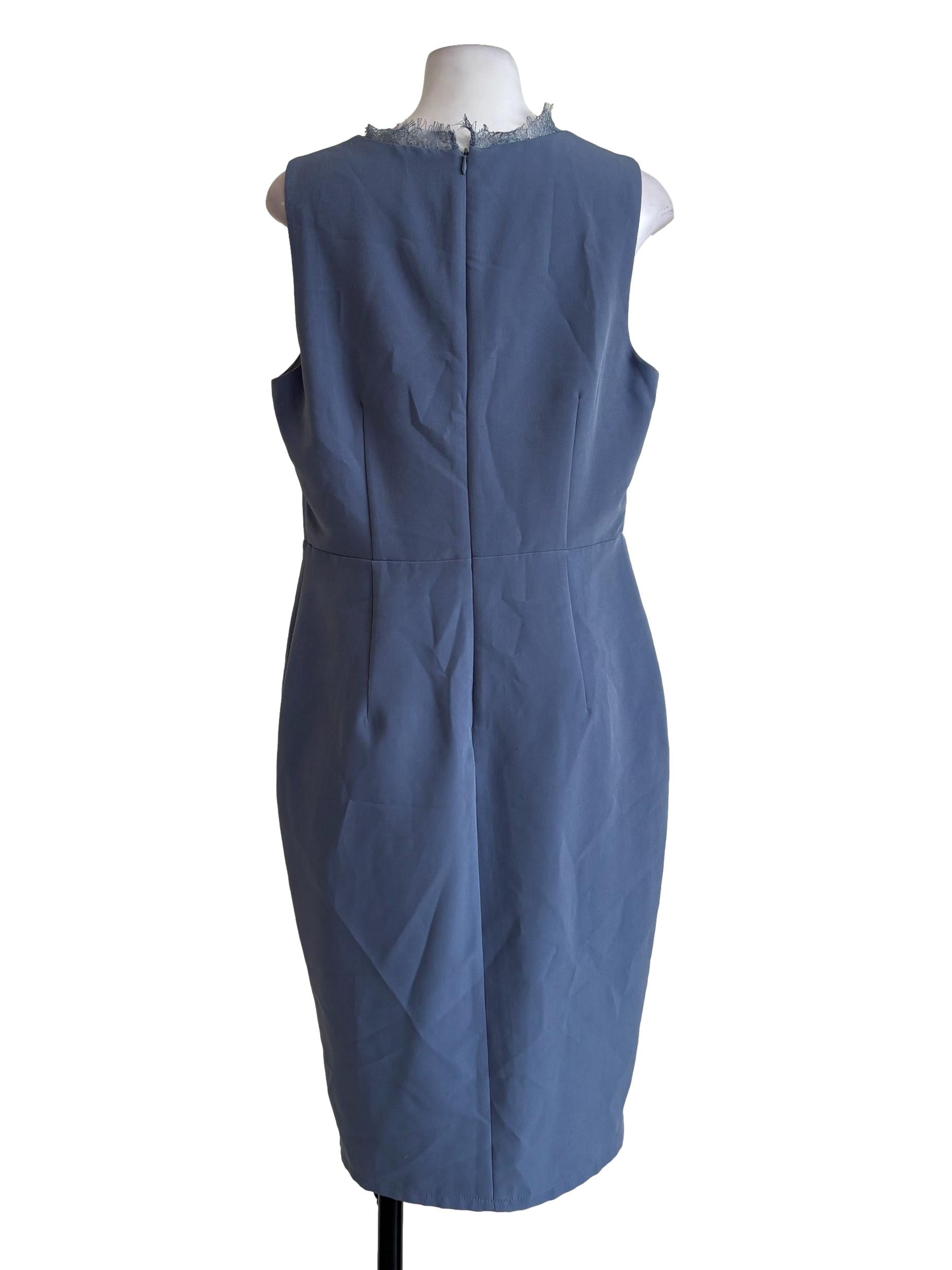Dusty Blue Sheath Dress