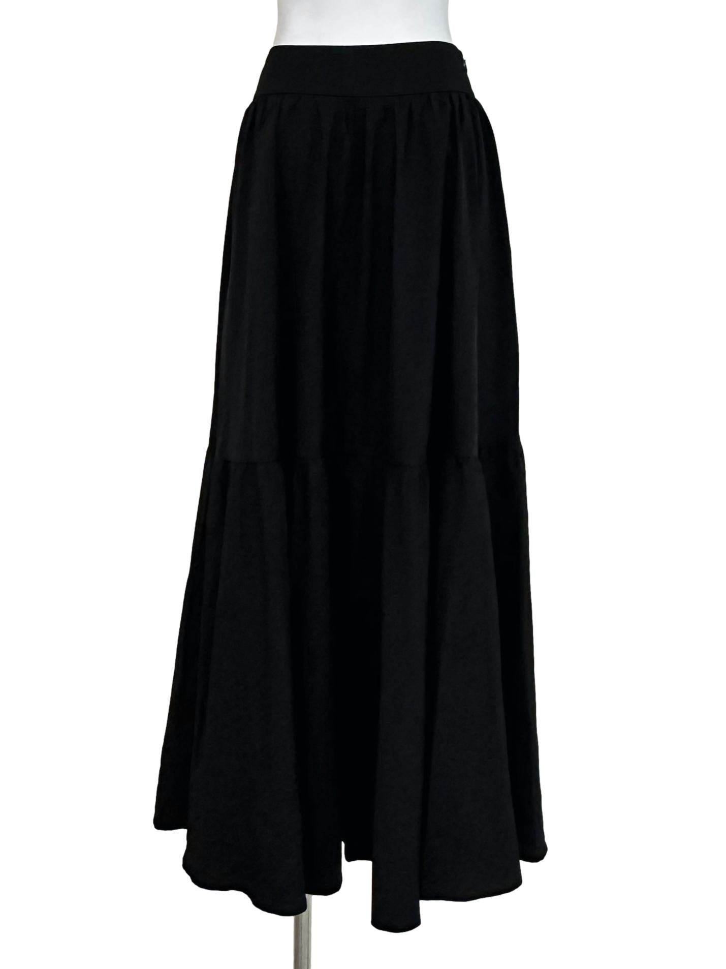 Ink Black A-Line Skirt