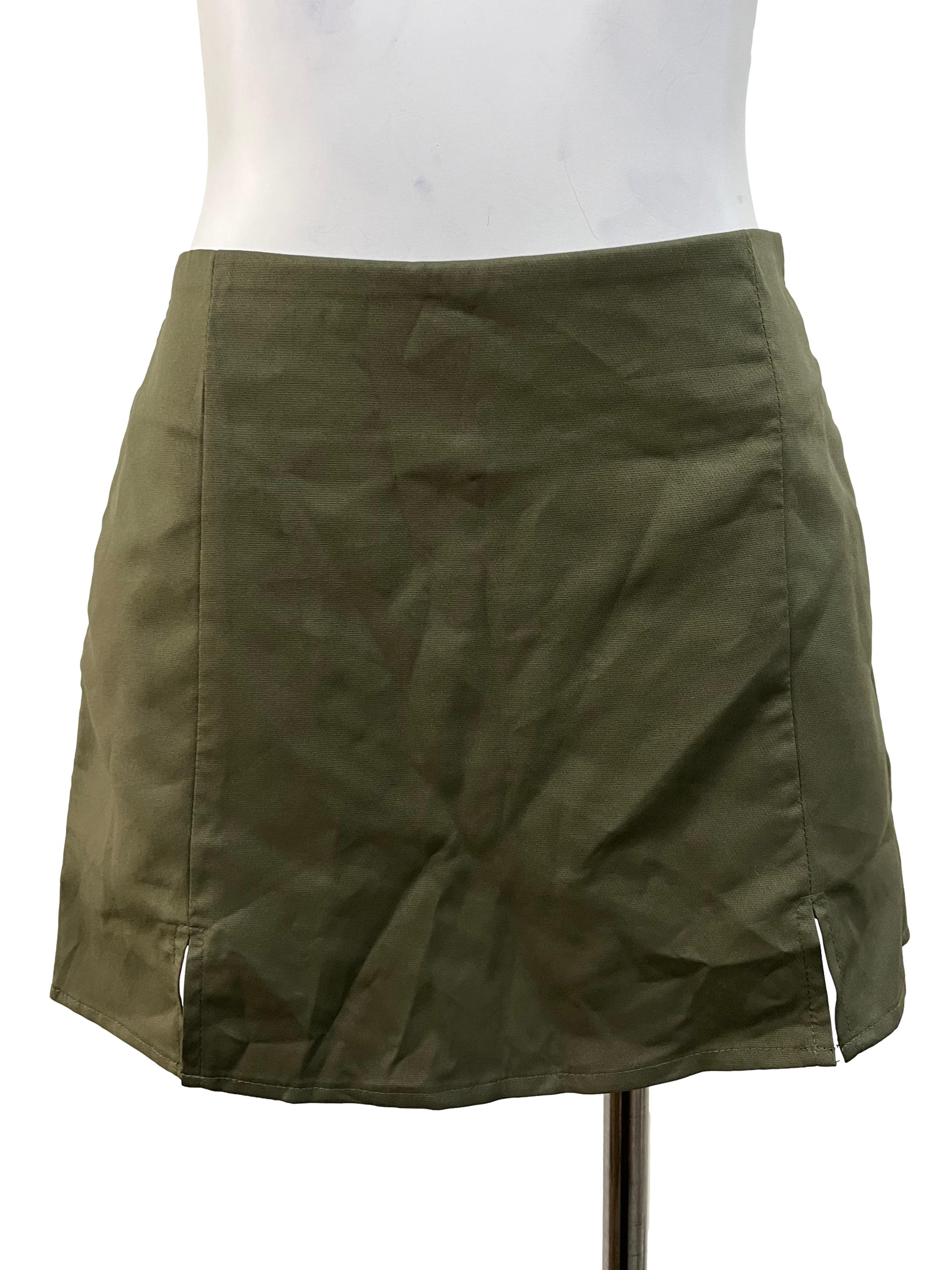 Green Mini Skort