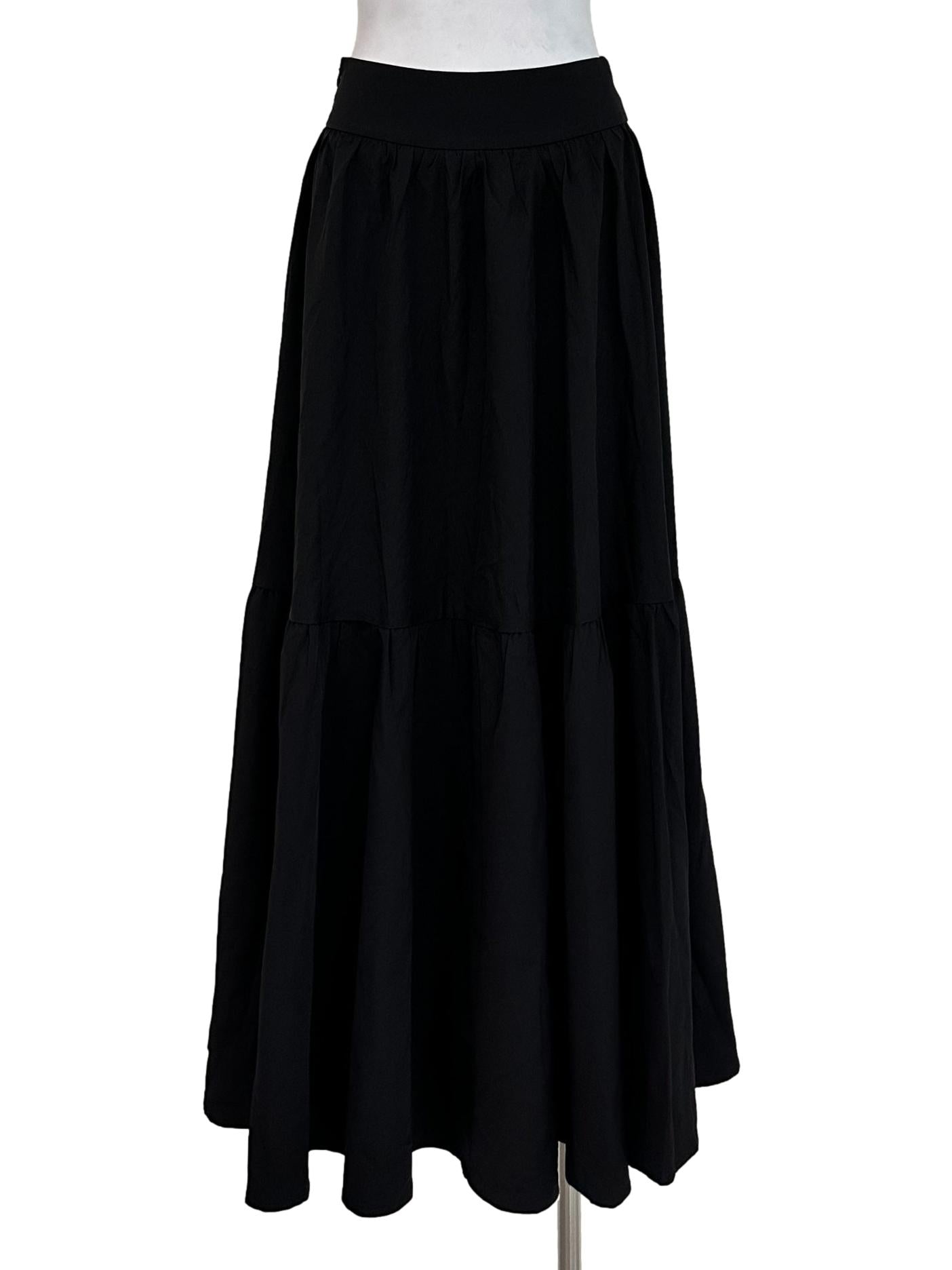 Ink Black A-Line Skirt