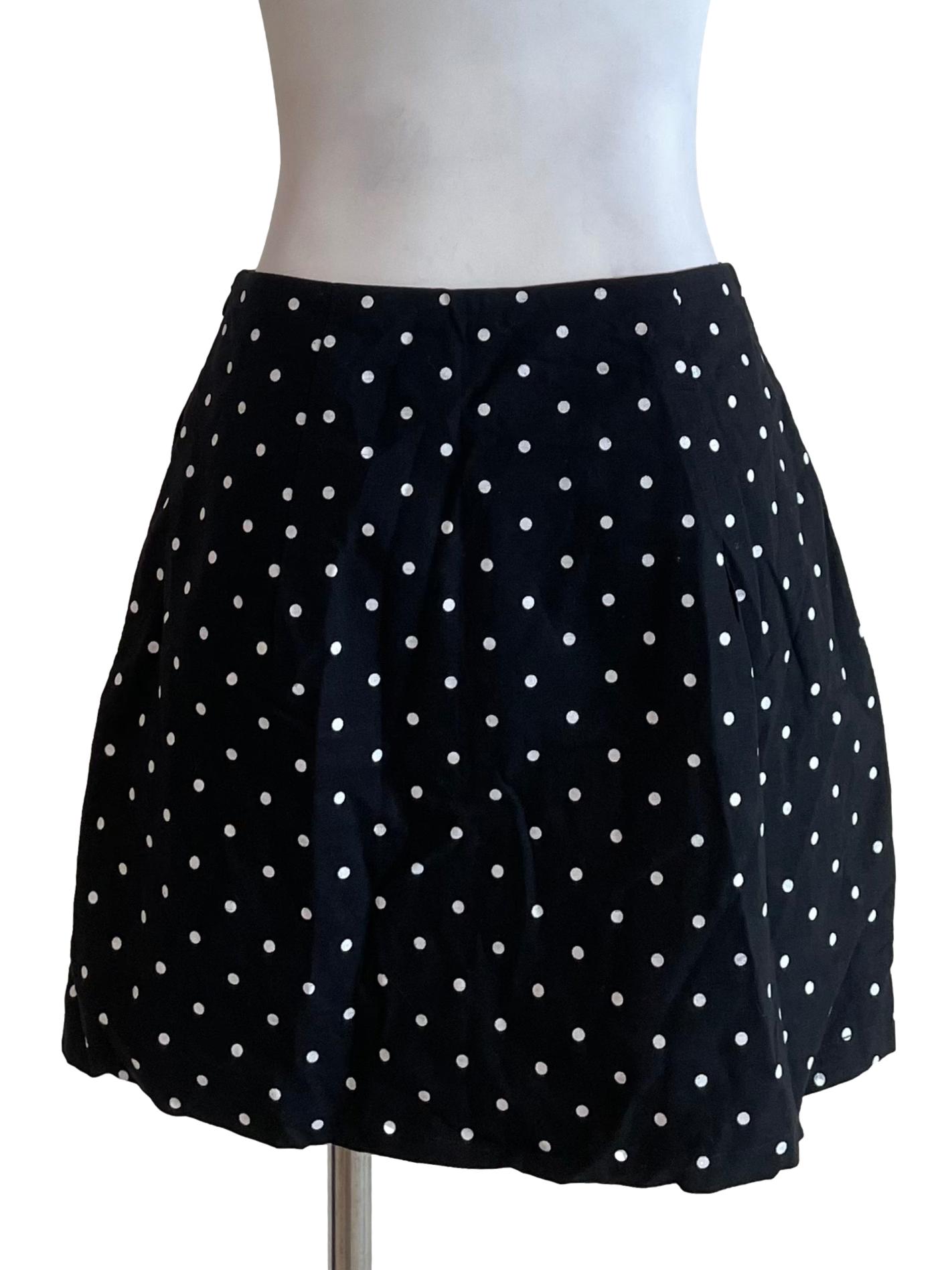 Black Polka Dots Mini Skirt