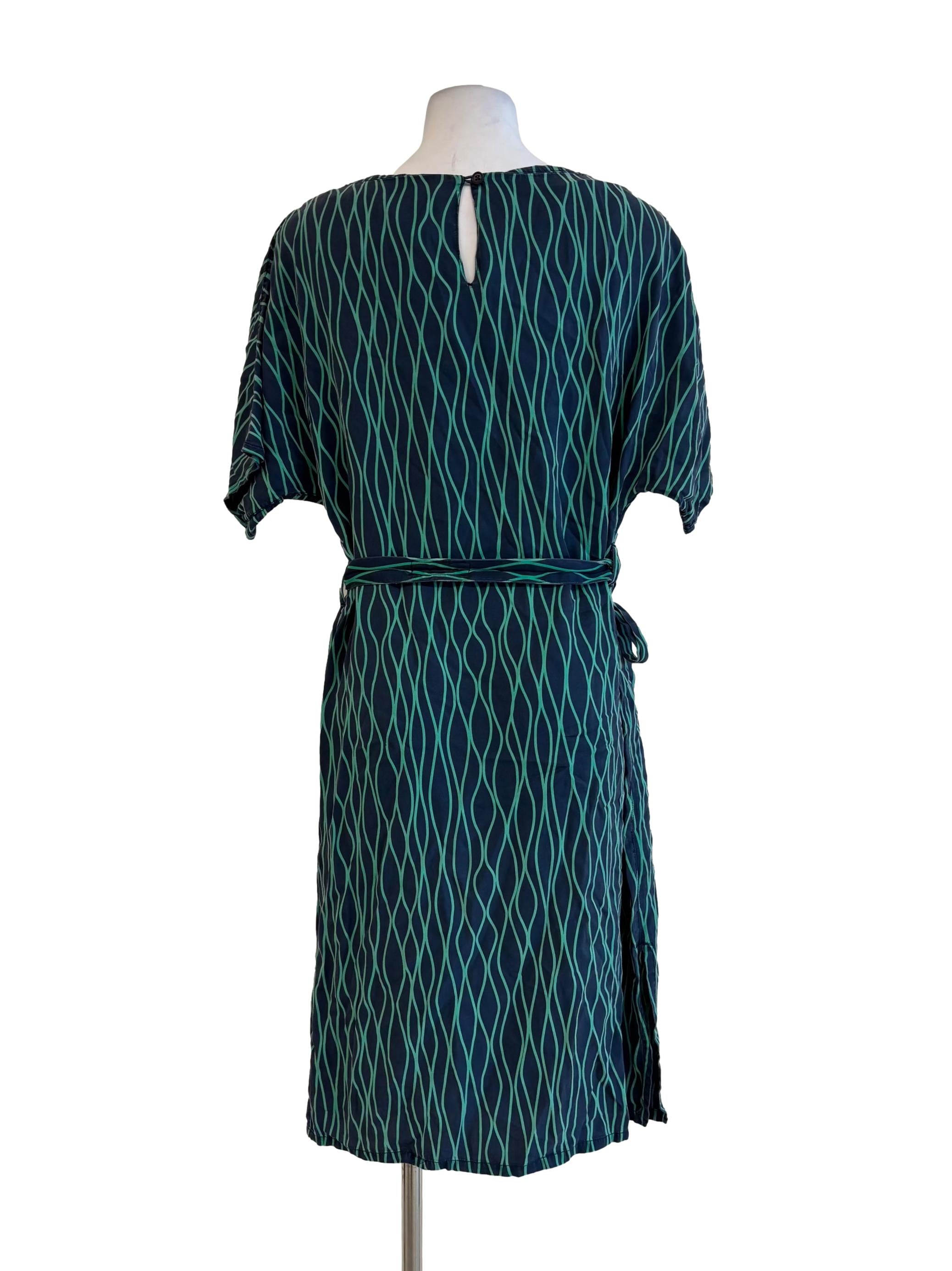 Pine Green Abstract Shift Dress