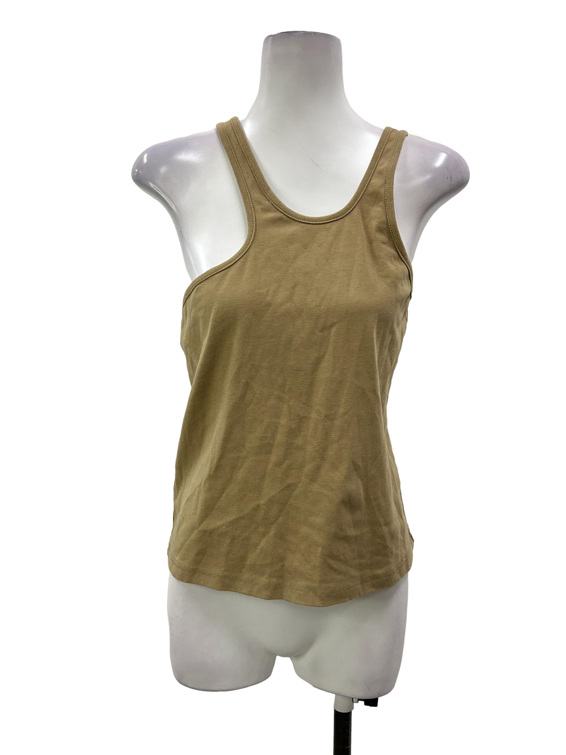 Khaki Asymmetrical Tank Top