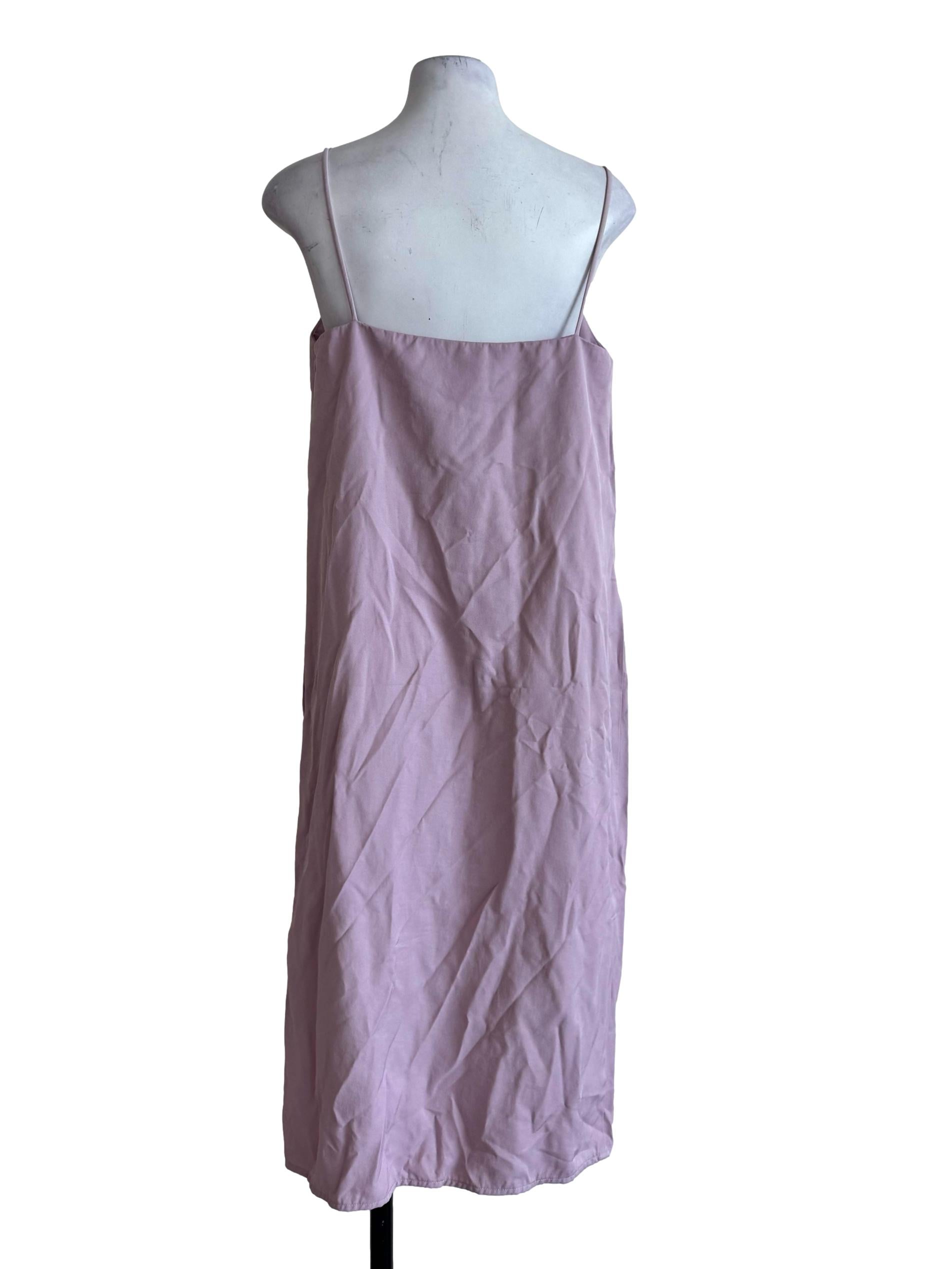 Lavender V Neck Dress