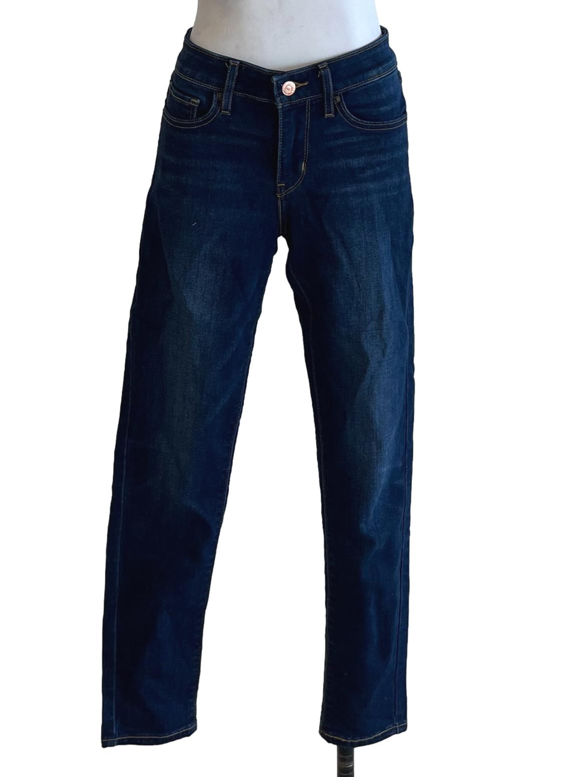Blue Denim Low-Waisted Skinny Jeans