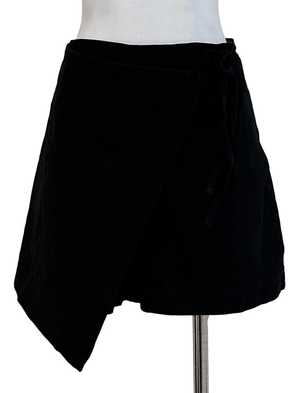 Charcoal Black Wrap Skort