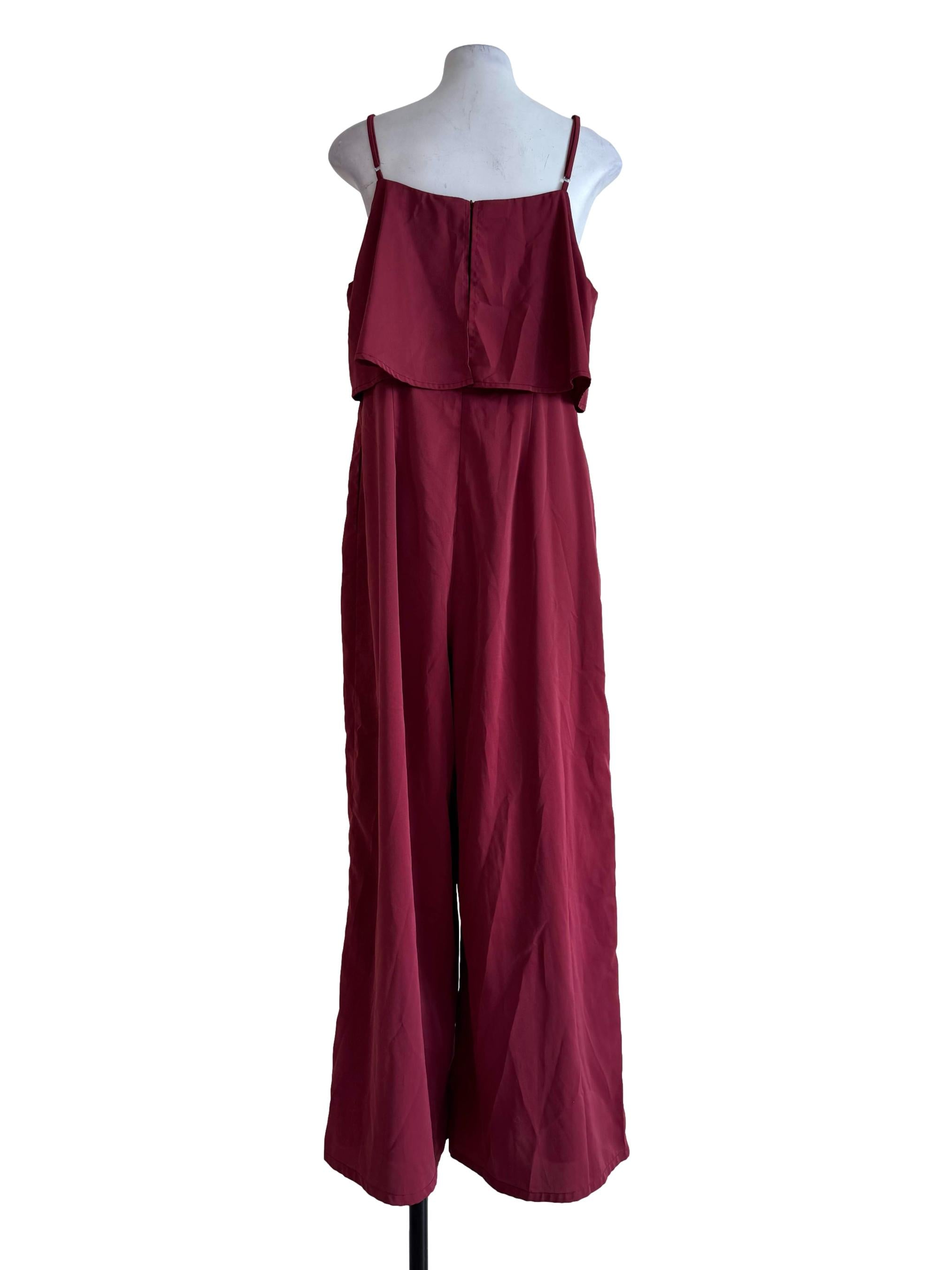 Maroon Flowy  Jumpsuit