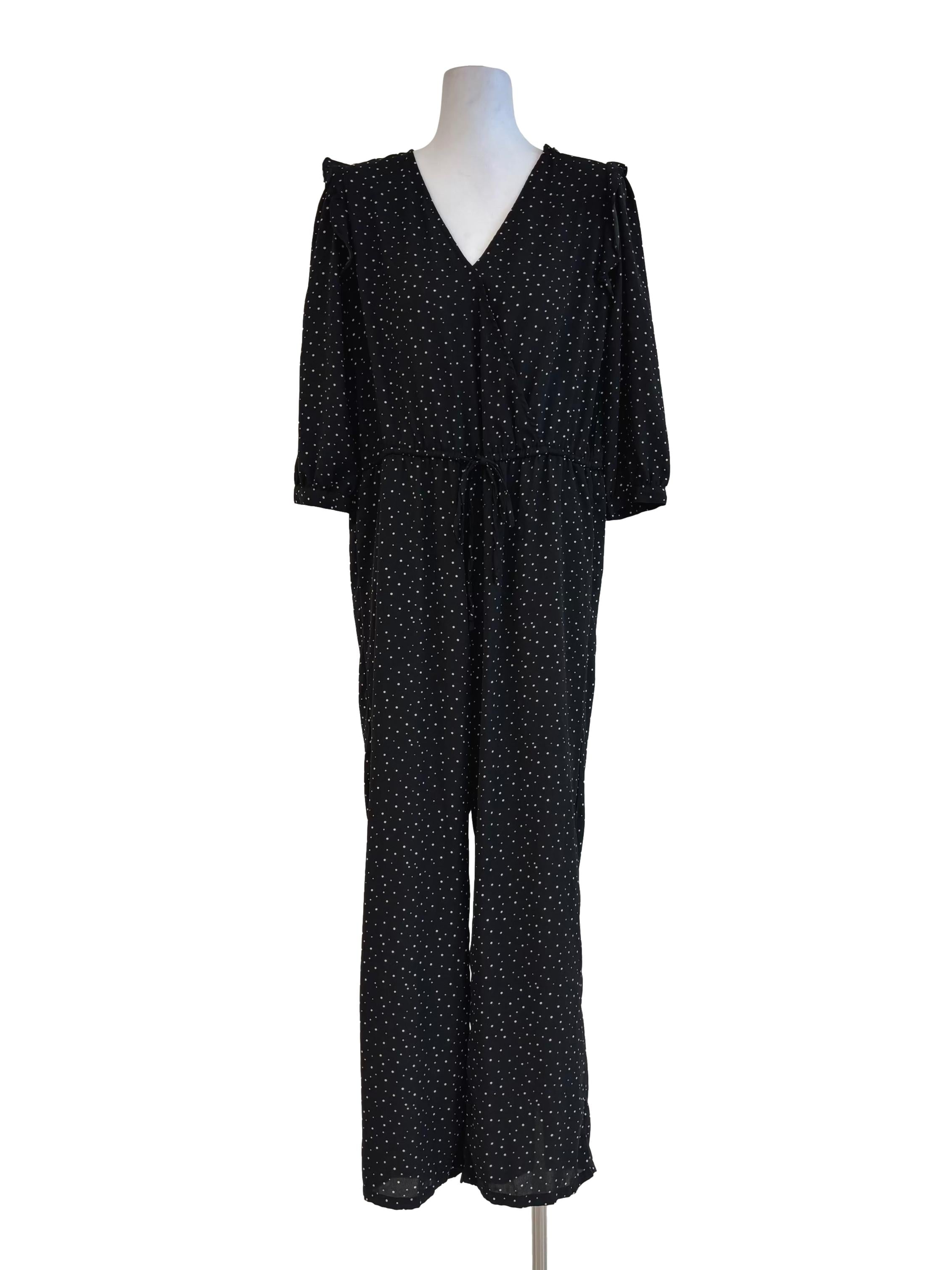 Black And White Polka Dot Jumpsuit