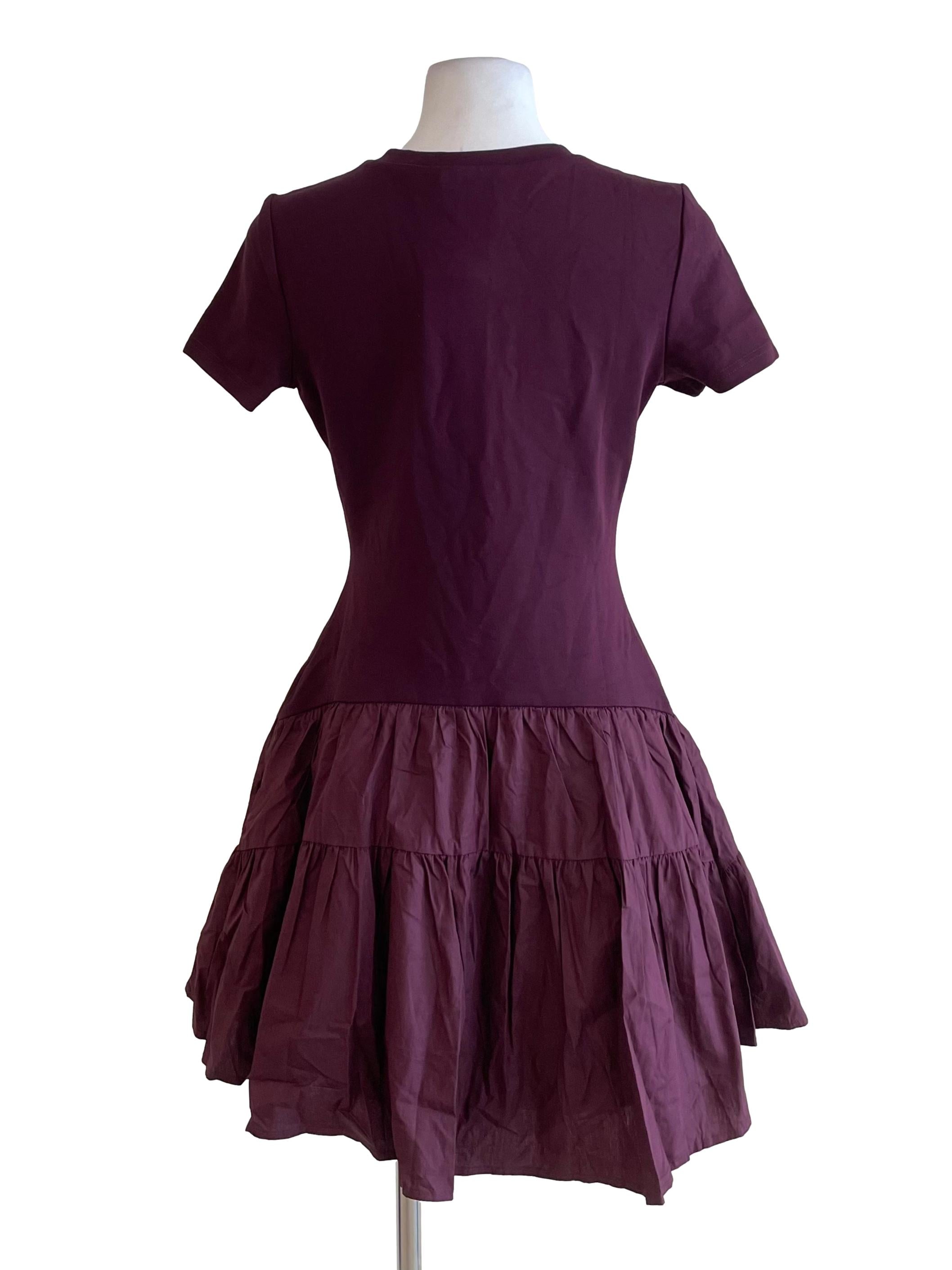 Plum Two-Piece Tiered Tee Dress