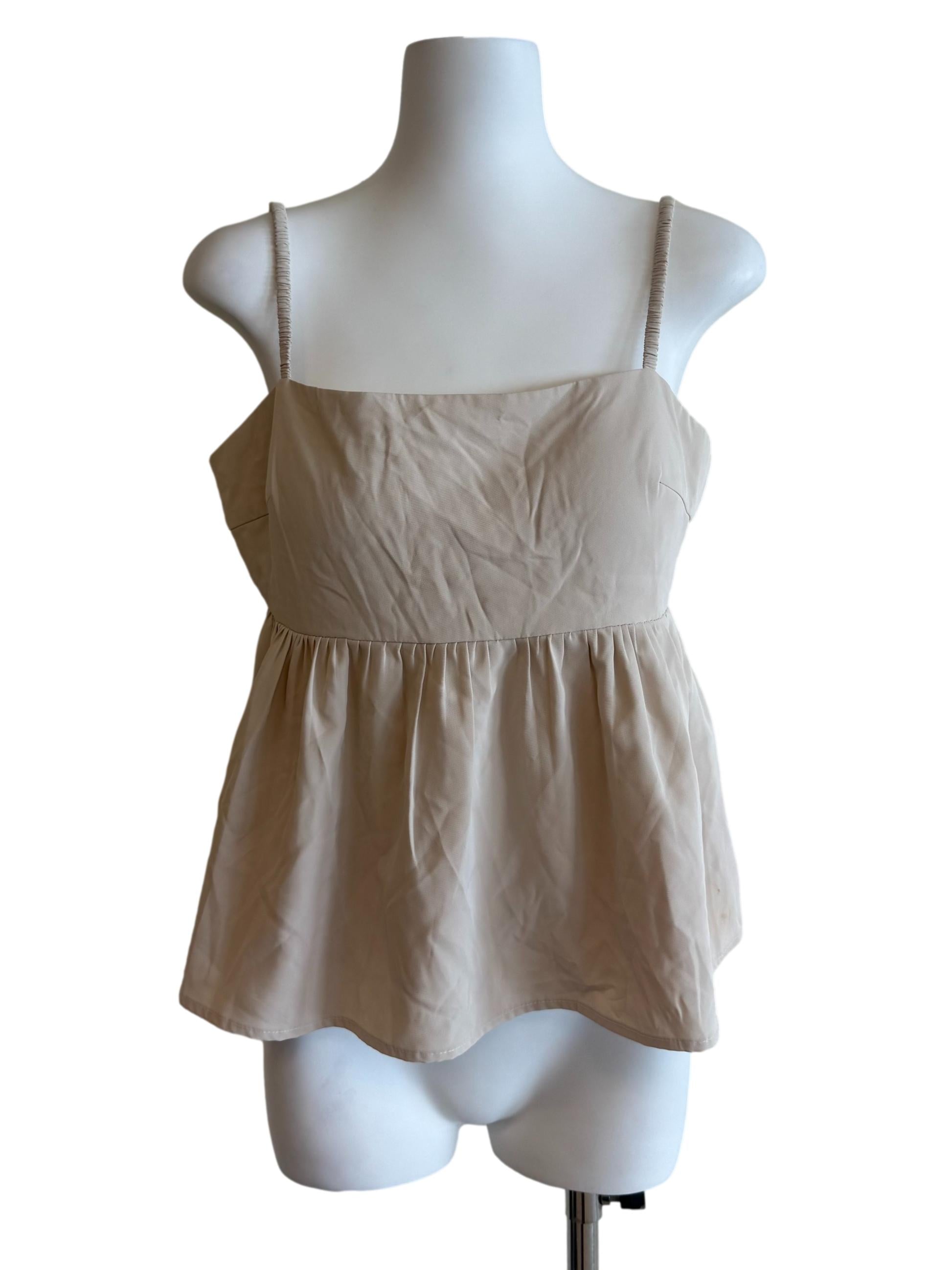 Ivory Peplum Babydoll Top